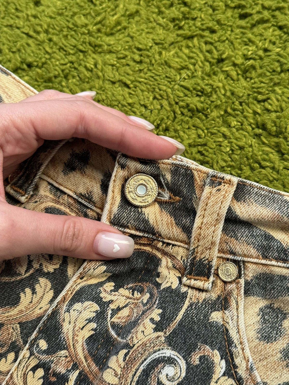 Just Cavalli × Roberto Cavalli Roberto Cavalli 90s archive golden chains leopard Jeans Size 25" / US 0 / IT 36 - 4 Thumbnail