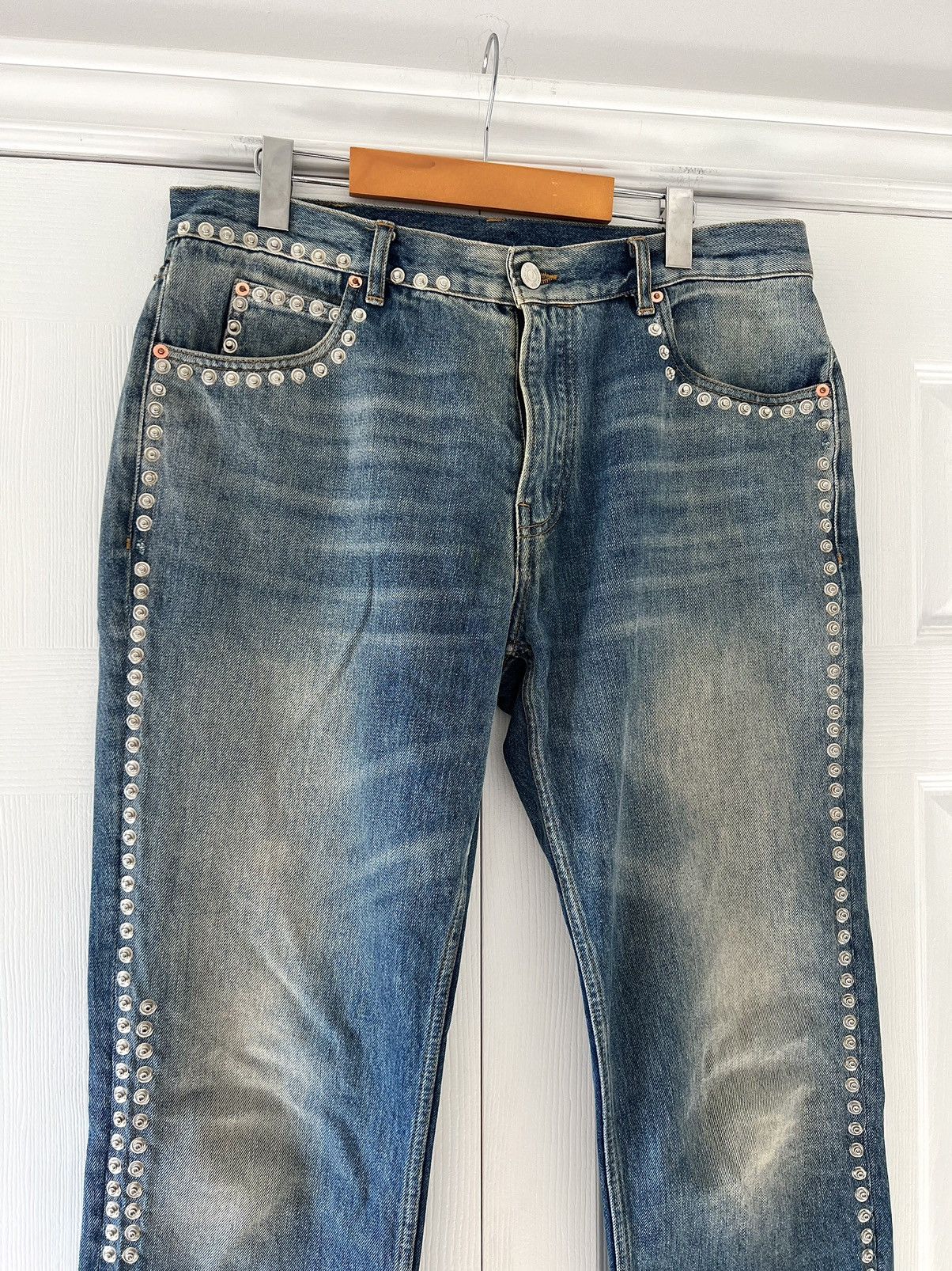 Martine Rose Rare Martine Rose Stud-Embellished Denim Size US 32 / EU 48 - 1 Thumbnail