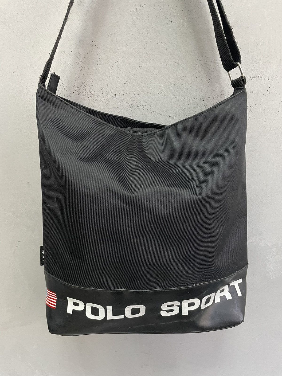 Polo Ralph Lauren Polo black leather belt classic messenger vintage style Size ONE SIZE - 10 Thumbnail