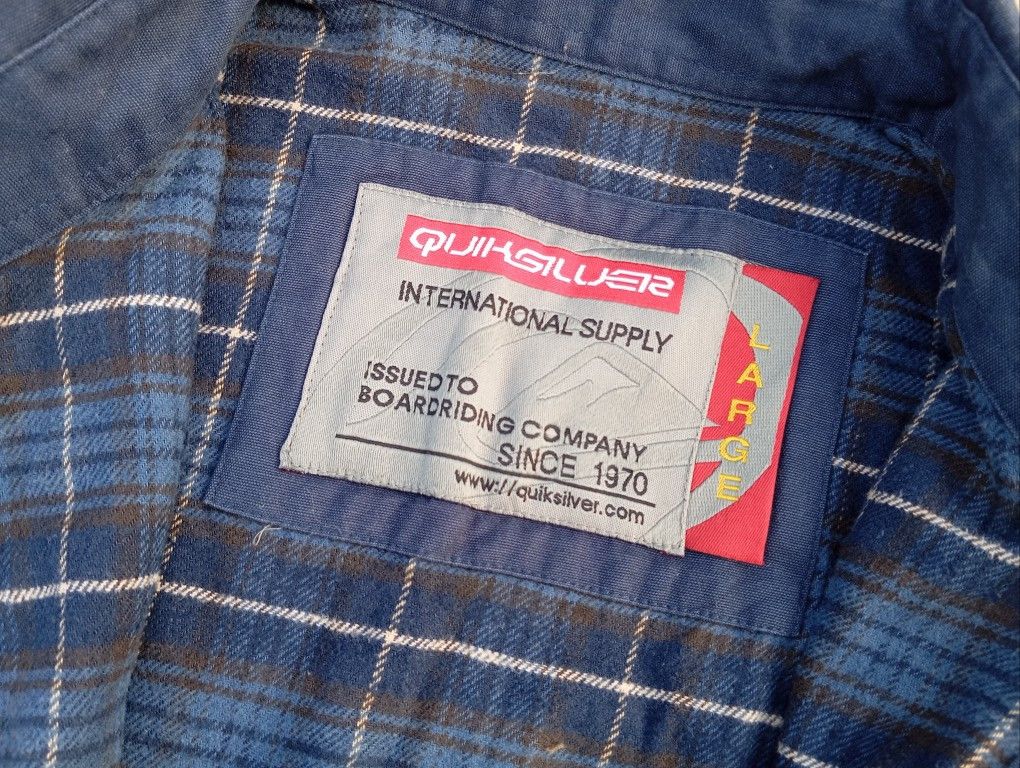 Quiksilver × Vintage VTG 90s Y2K 2000s Quiksilver 🏄 Workwear Flannel Jacket 🛠️ Size US L / EU 52-54 / 3 - 8 Thumbnail