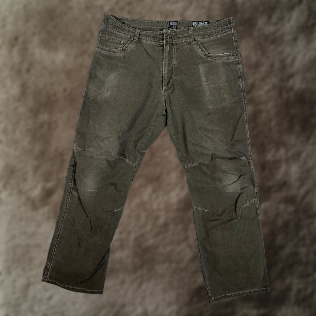 Vintage KÜHL Revolvr Vintage Patina Dye Hiking Pants Mens 36x30 Green Outdoor Straight Pants Size US 36 / EU 52 - 1 Thumbnail