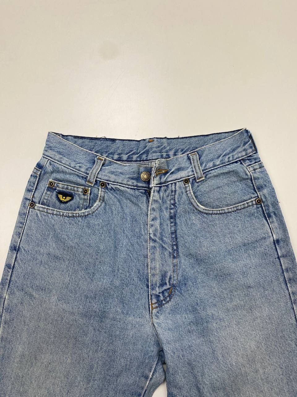 Vintage Wampum Vintage Flare Jeans 90s Rainbow Inserts Women Size 30" / US 8 / IT 44 - 2 Thumbnail