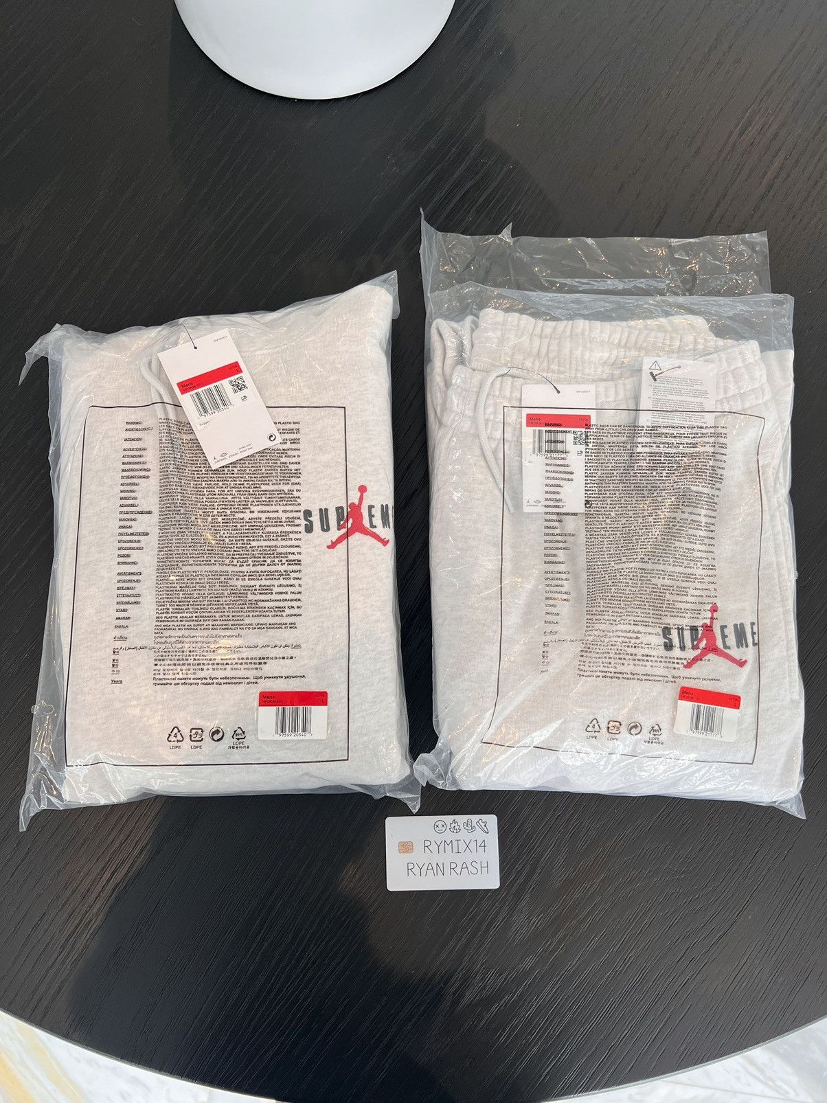 Jordan Brand × Supreme FW24 Supreme x Jordan Hoodie (Grey) Size US L / EU 52-54 / 3 - 5 Thumbnail