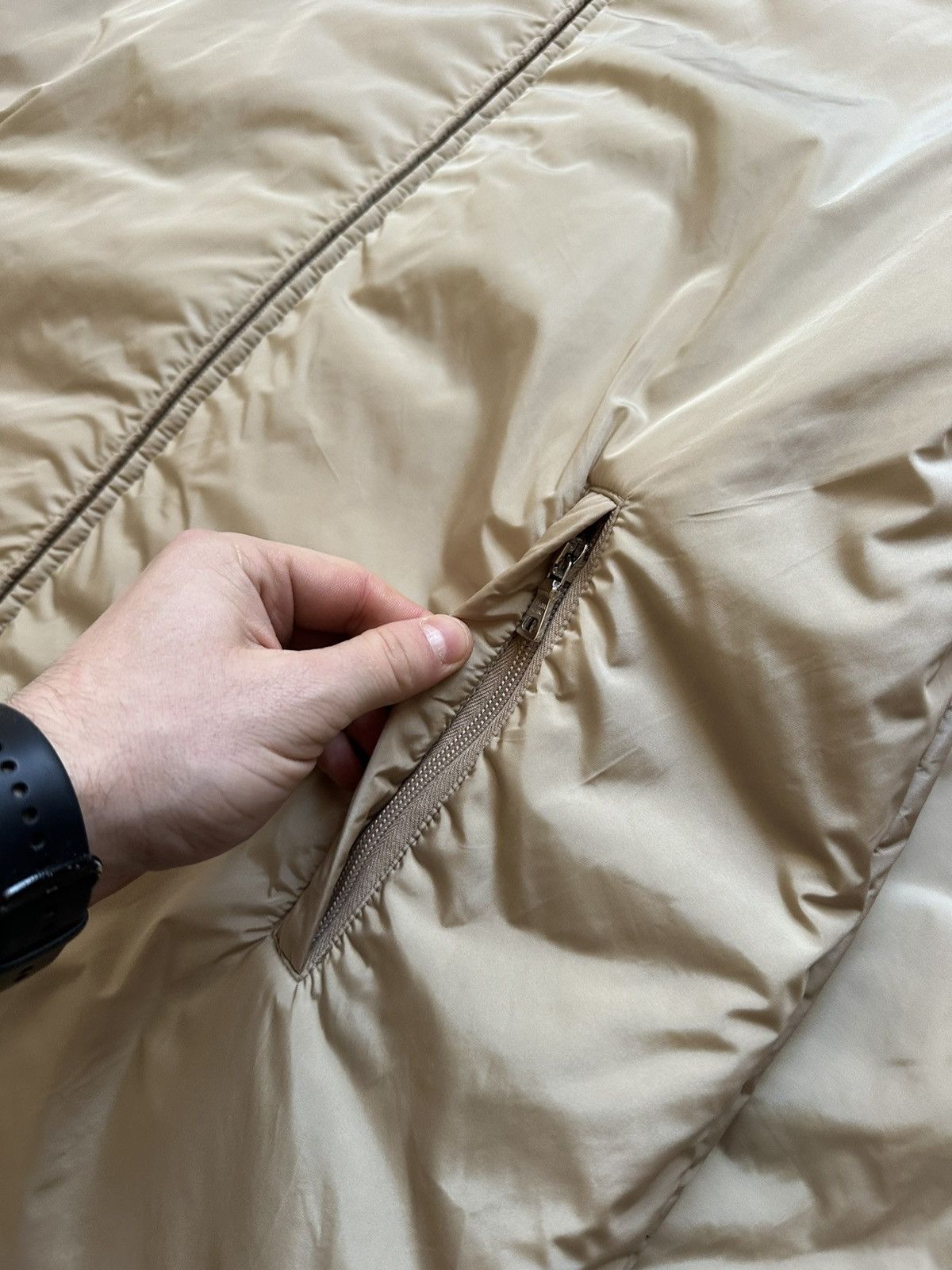 Prada Vintage Prada F/W 99 Nylon Parka Ski Jacket Beige Archive Size L / US 10 / IT 46 - 13 Thumbnail