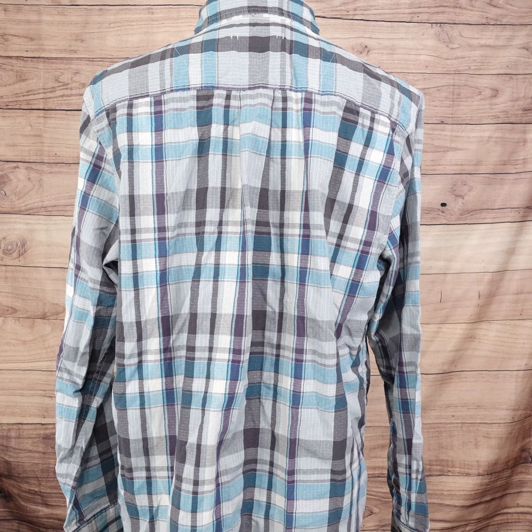 The North Face The North Face Shirt Mens XL Blue Plaid Button Down Long Sleeve Outdoor -04 Size US XL / EU 56 / 4 - 4 Thumbnail