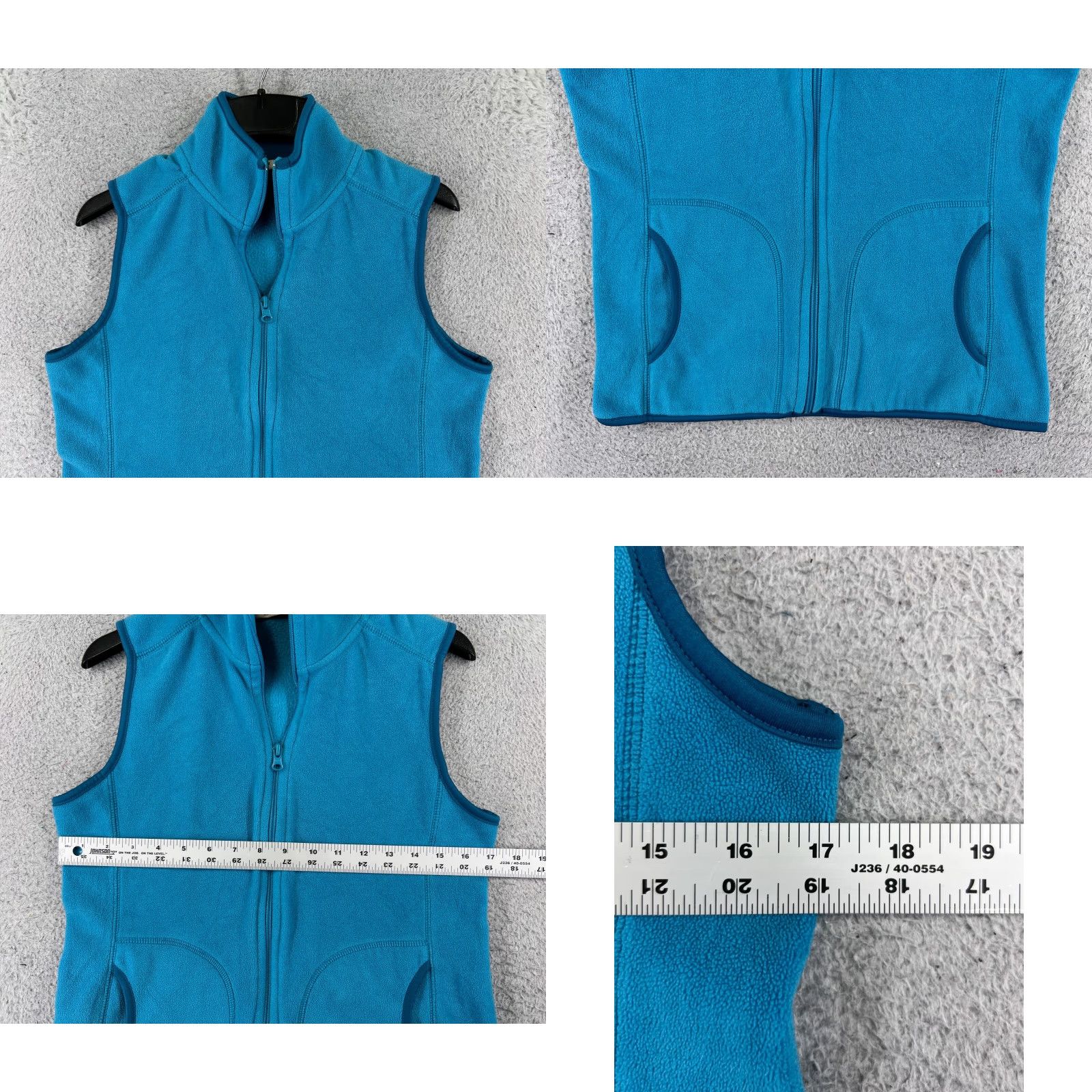 Old Navy VINTAGE Old Navy Vest Womens Small Blue Full Zip Polyester Fleece Full Zip Mock Neck Size S / US 4 / IT 40 - 8 Thumbnail