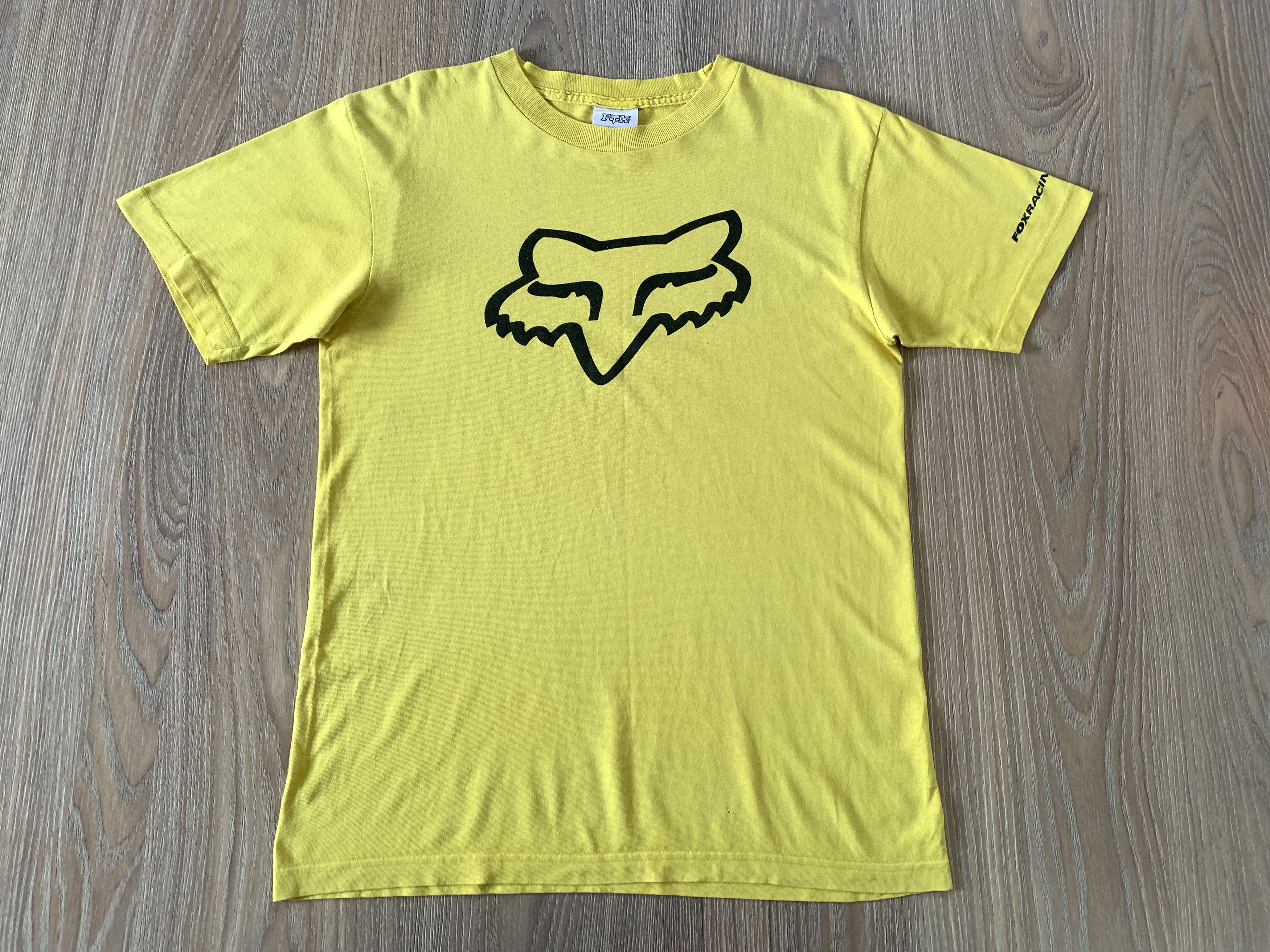 Fox Racing Vintage Fox Racing Yellow Cotton Print T Shirt Size US M / EU 48-50 / 2 - 2 Thumbnail