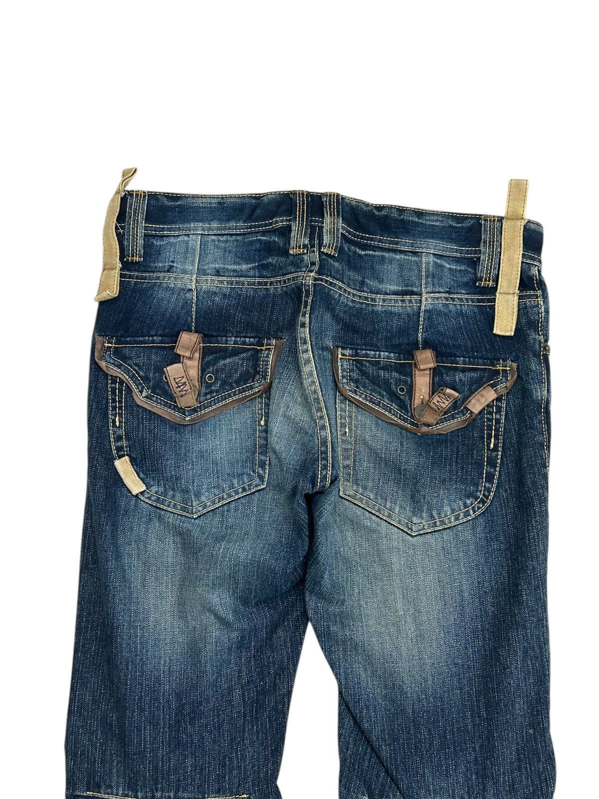 PPFM Vintage PPFM Jeans Unique Pocket Style Straight Leg Size US 30 / EU 46 - 9 Thumbnail