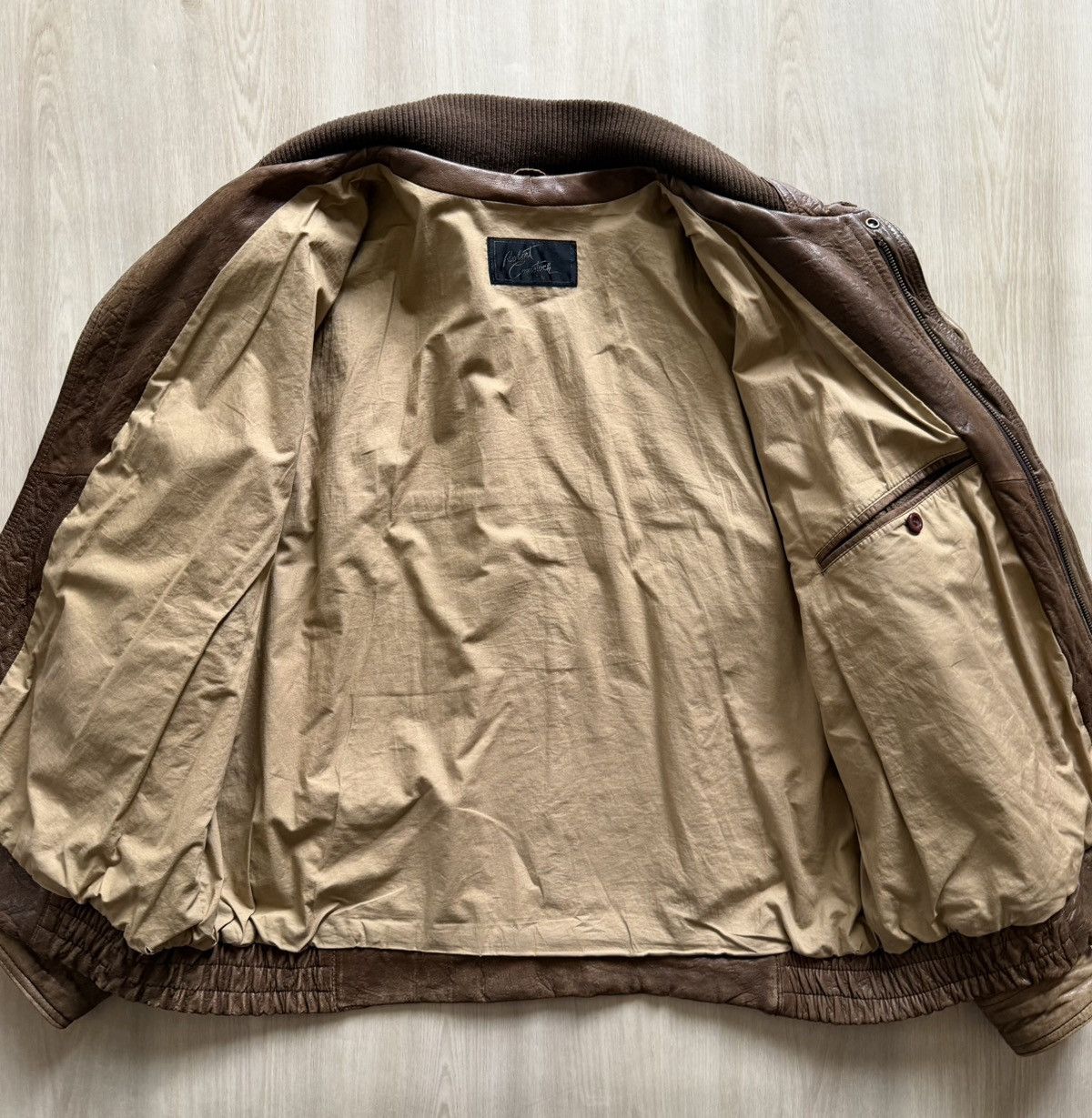 Vintage Vintage Robert Comstock Soft Leather Bomber Sz 44 *Distresse Size US L / EU 52-54 / 3 - 12 Thumbnail