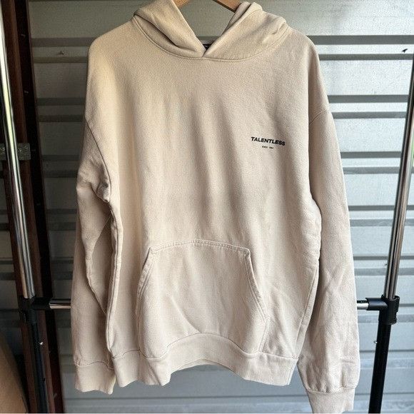 Designer × Talentless NEW MENS TALENTLESS CIRCLE LOGO BONE HOODIE SZ LARGE L Size US L / EU 52-54 / 3 - 7 Thumbnail