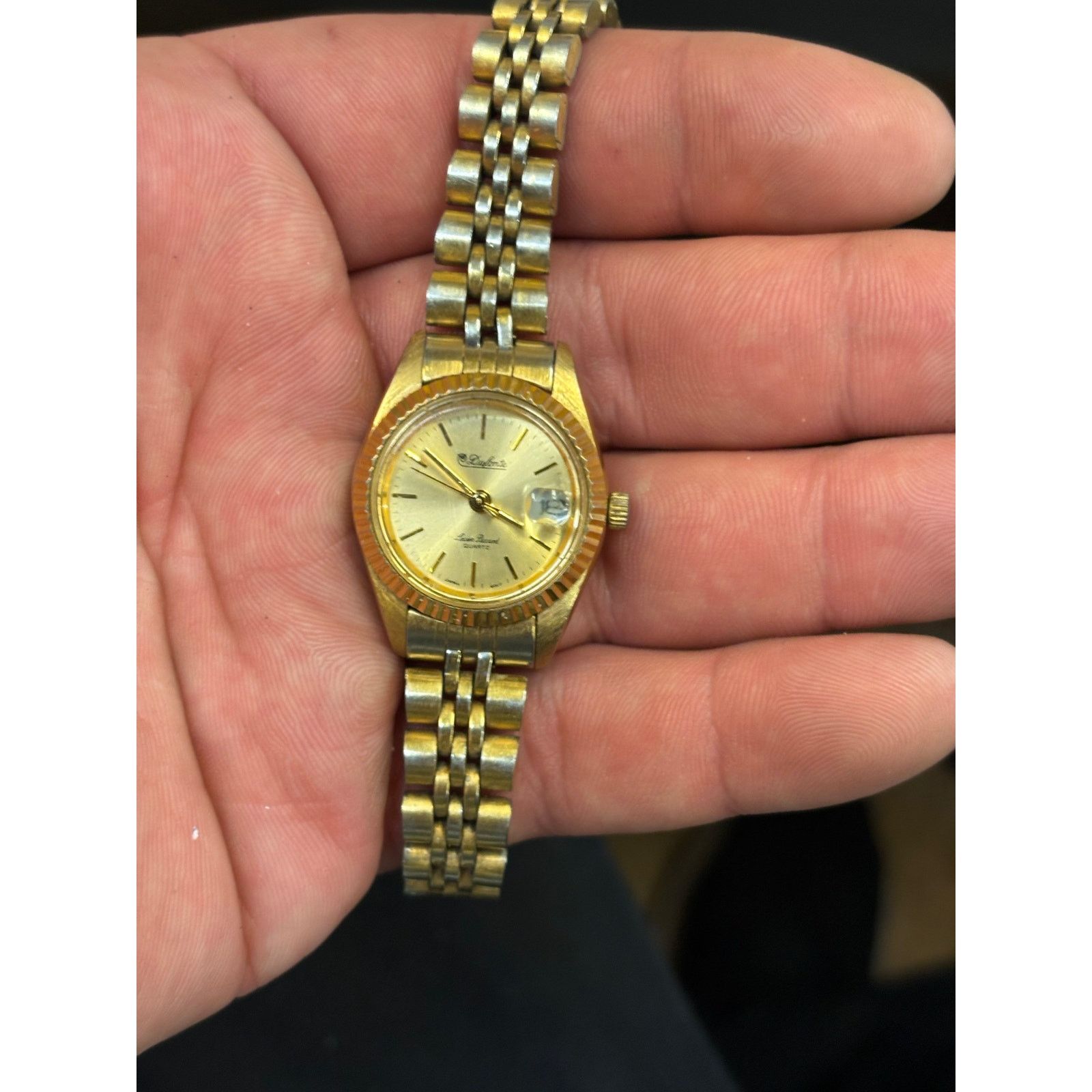 Lucien Piccard Dufonte Lucien Picard Gold Tone Womens Watch! New Battery. Size ONE SIZE - 2 Thumbnail