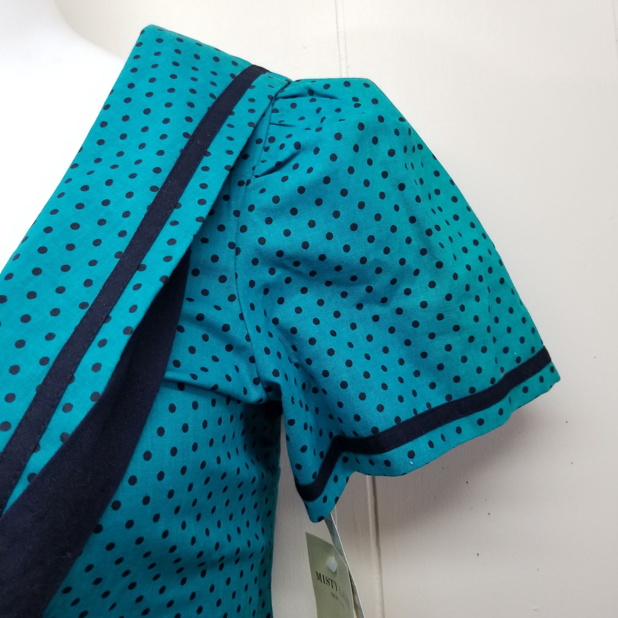 Other Misty Lane 9 10 Sailor Dress Green Black Polka Dot Vintage C Size L / US 10 / IT 46 - 6 Thumbnail