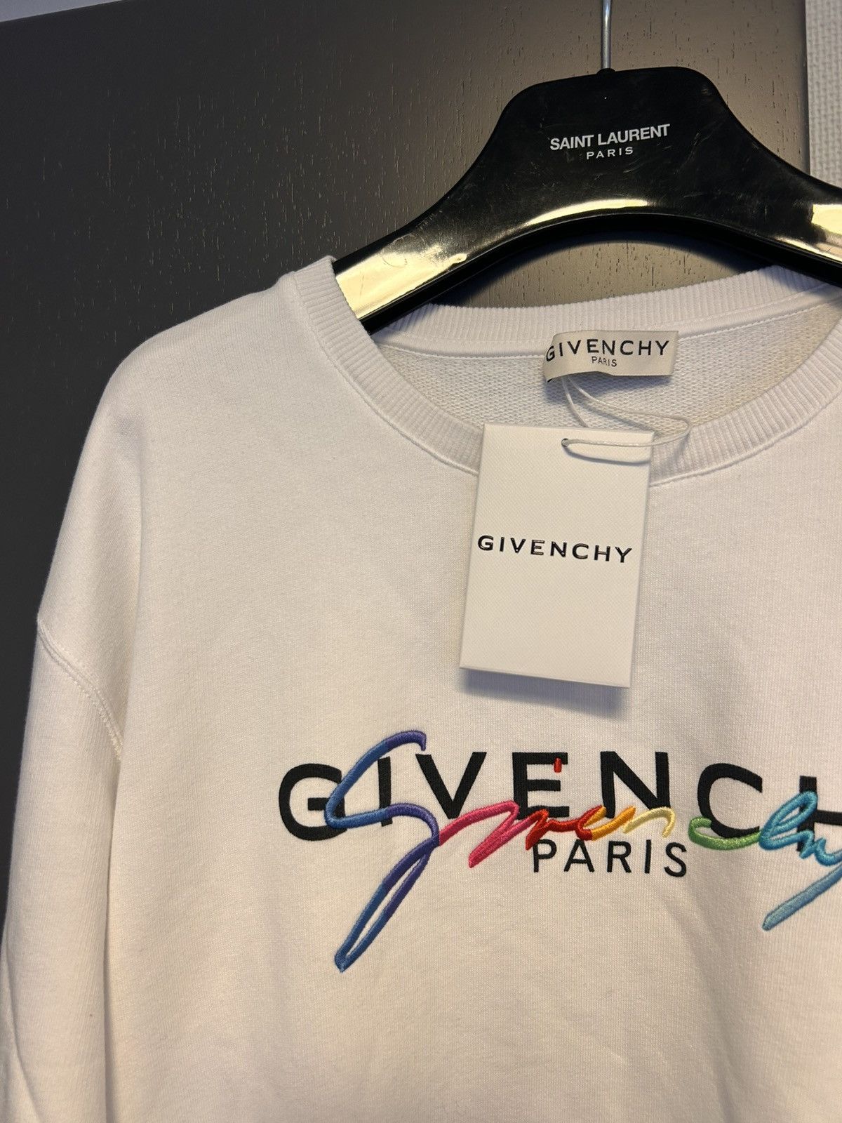 Givenchy Givenchy Rainbow Signature Logo Sweatshirt Size US XL / EU 56 / 4 - 2 Thumbnail