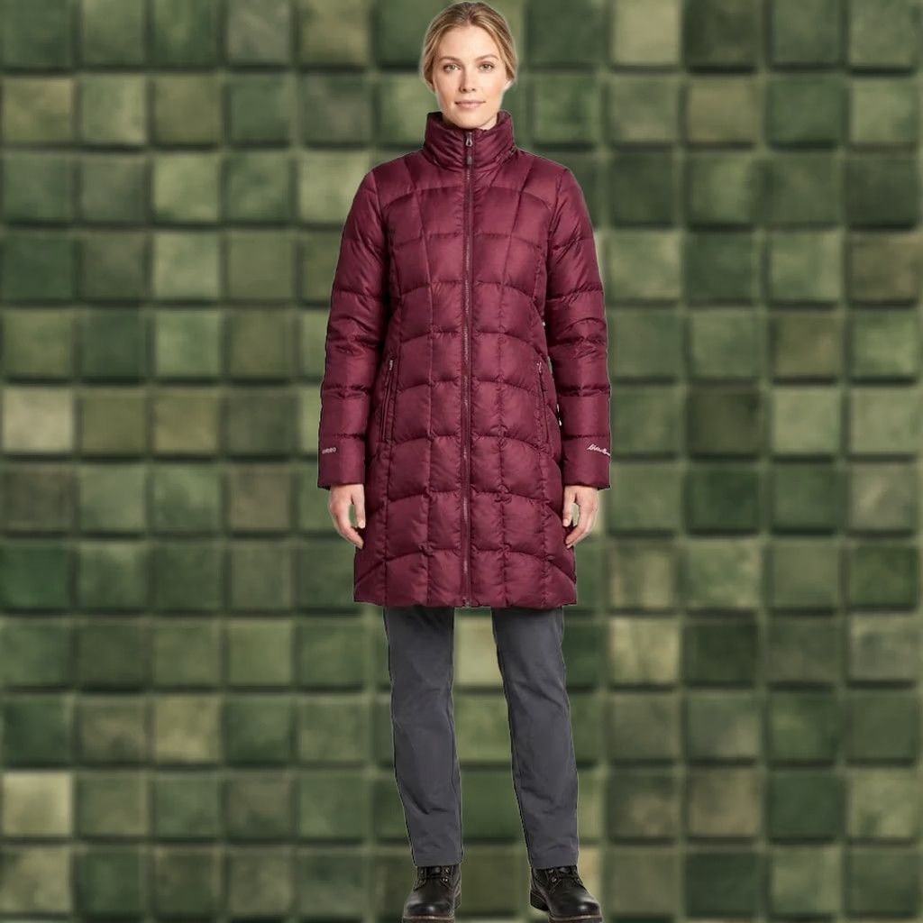 Eddie Bauer Eddie Bauer Sun Valley Down Parka Jacket Women S Burgundy 650 Fill Puffer Long Size S / US 4 / IT 40 - 1 Thumbnail