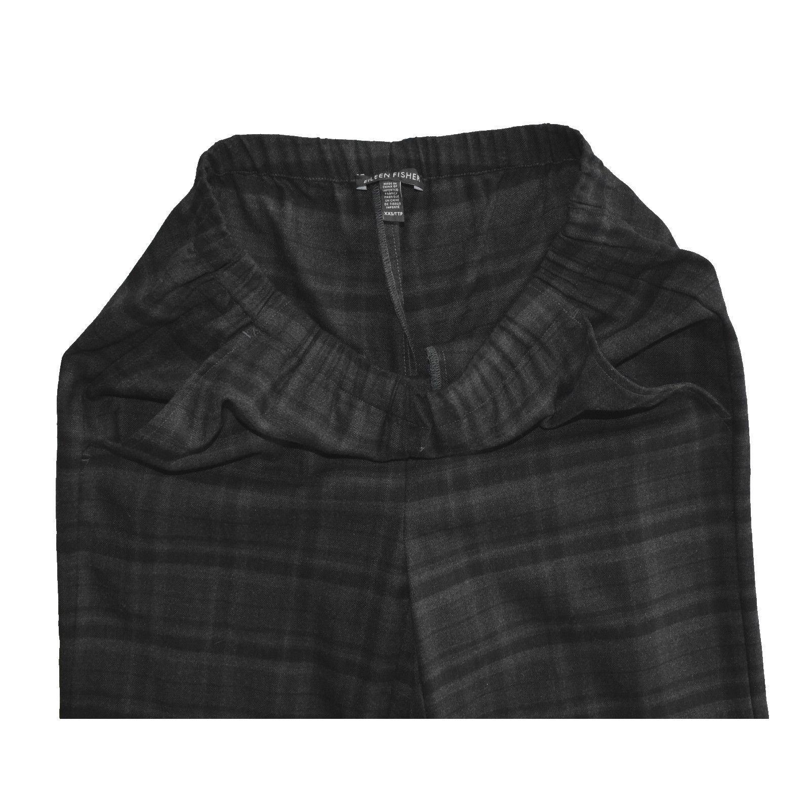 Eileen Fisher EILEEN FISHER Plaid Wool Flannel Elastic Waist Pants Sz XXS Size 28" / US 6 / IT 42 - 3 Thumbnail