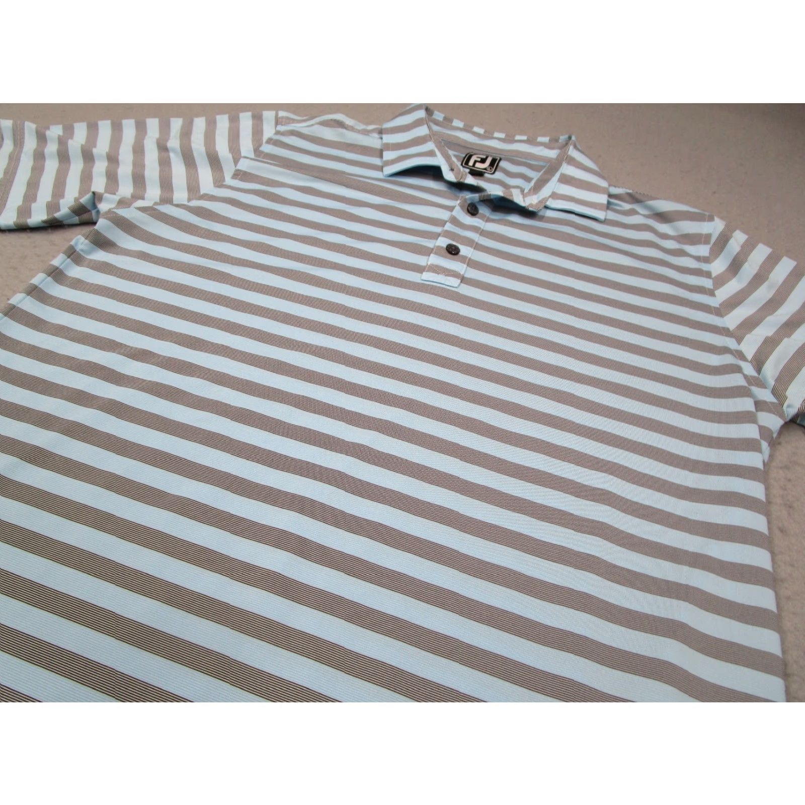 Footjoy FootJoy Polo Shirt Men L Blue Athletic Performance Golf Polo Shirt Short Sleeve Striped Logo Athletic Fit Sports Golf Mens Keyword: FootJoy Shirt Size US L / EU 52-54 / 3 - 2 Thumbnail
