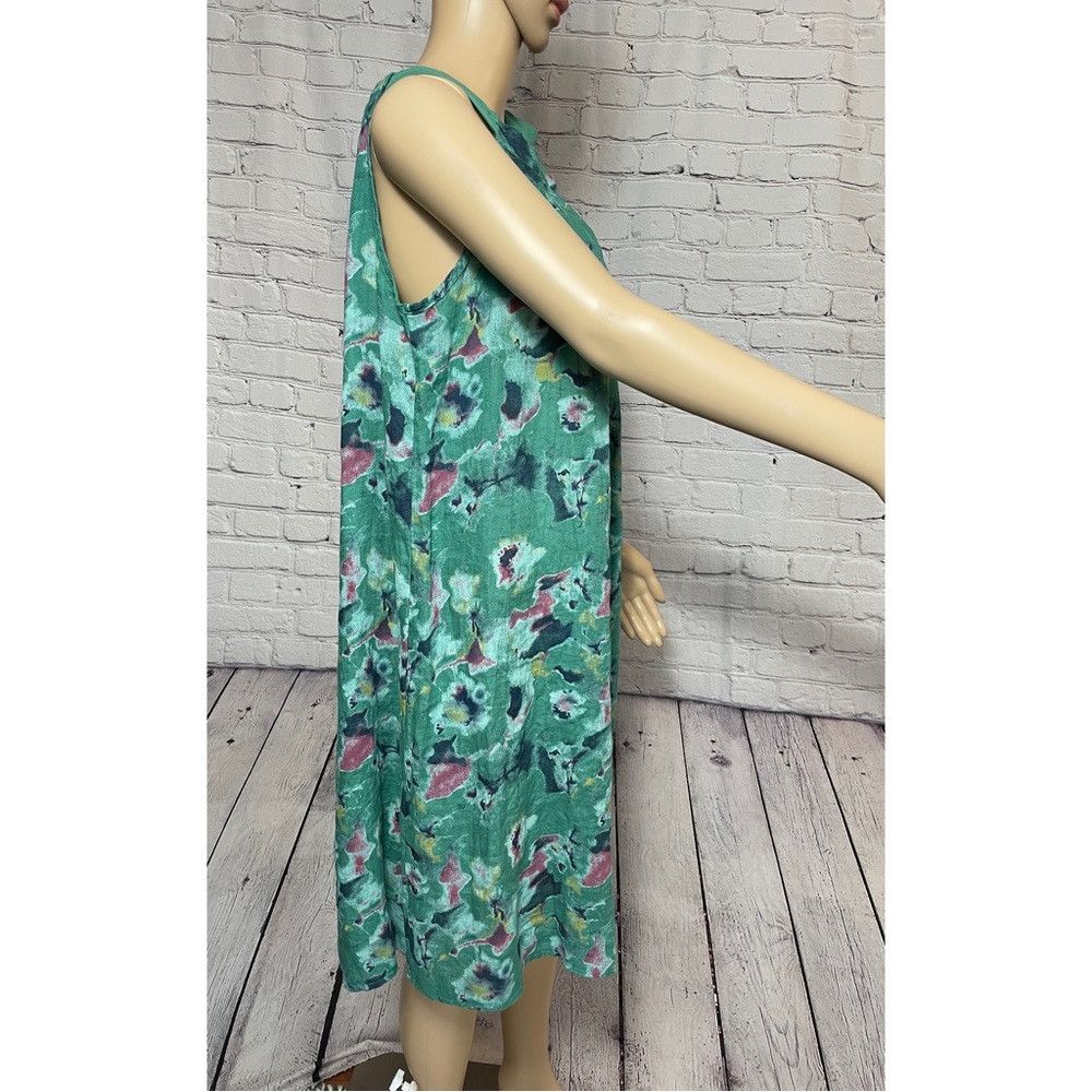 NWT New Bellambra Linen Sleeveless Floral Dress Size M Made