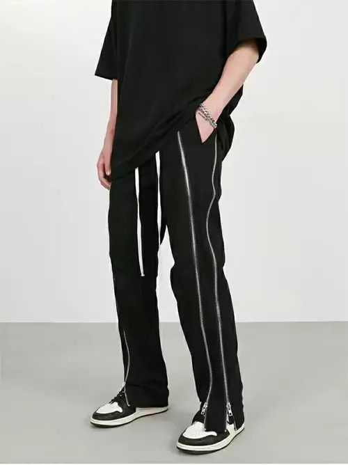 Jean multi zipper flared sports utility pants Size US 32 / EU 48 - 2 Thumbnail