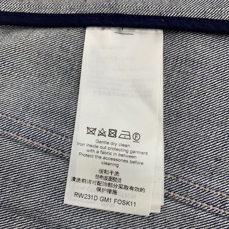 Louis Vuitton Louis Vuitton 23 Dark Blue Worn Cotton Casual Zip Denim Sk Size 33" - 7 Thumbnail