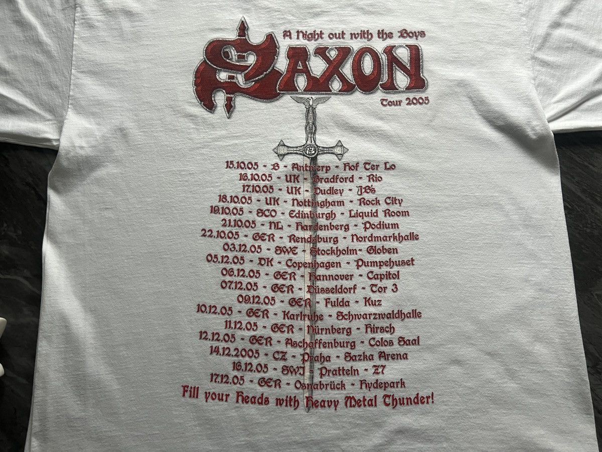 Band Tees Saxon : A Night Out With The Boys Tour 2005 Size US XL / EU 56 / 4 - 8 Thumbnail