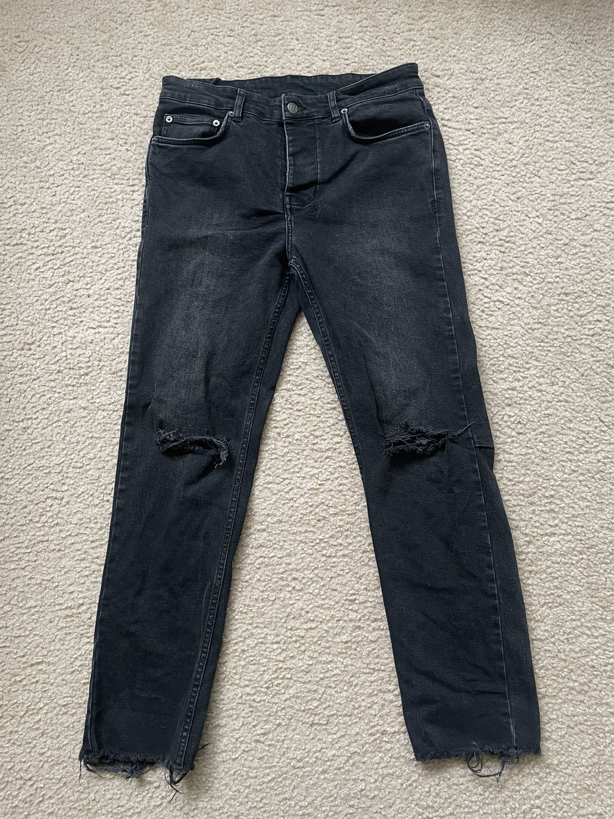Ksubi Ksubi Distressed Black Denim Size US 31 - 2 Thumbnail