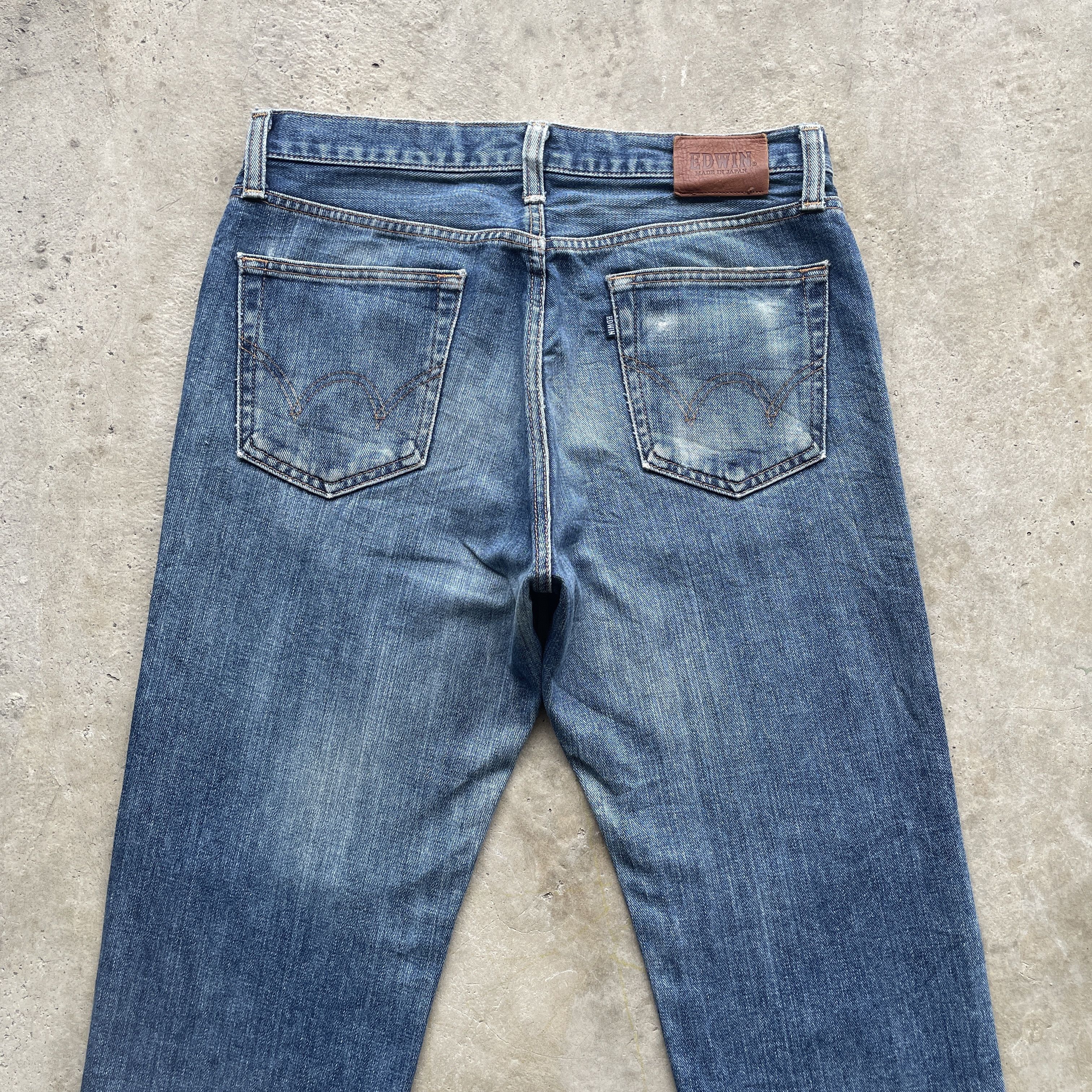Edwin × Japanese Brand × Jean W32 VINTAGE EDWIN FADED JEANS MADE IN JAPAN DISTRESSED PANTS Size US 32 / EU 48 - 10 Thumbnail