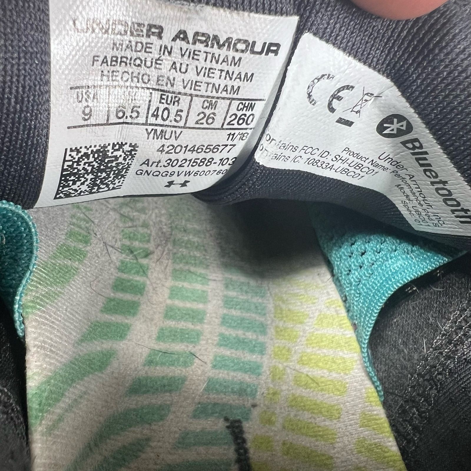 Under Armour Under armour Hovr sonic 2 Bluetooth Womens 9 gray teal Size US 9 / IT 39 - 8 Thumbnail