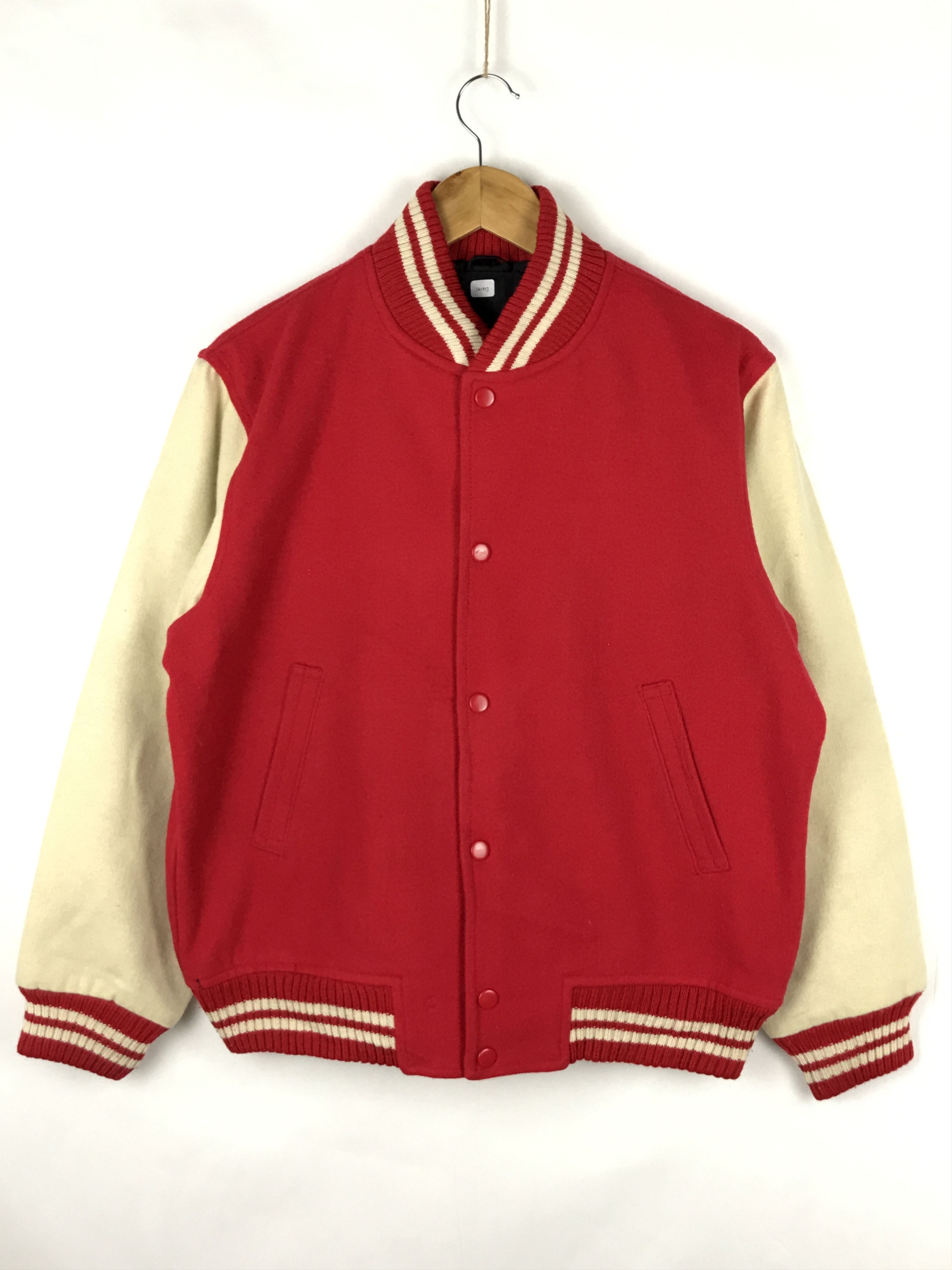 image of Unbrnd x Varsity Jacket Unbrand Varsity Jacket in Red, Men's (Size Small)