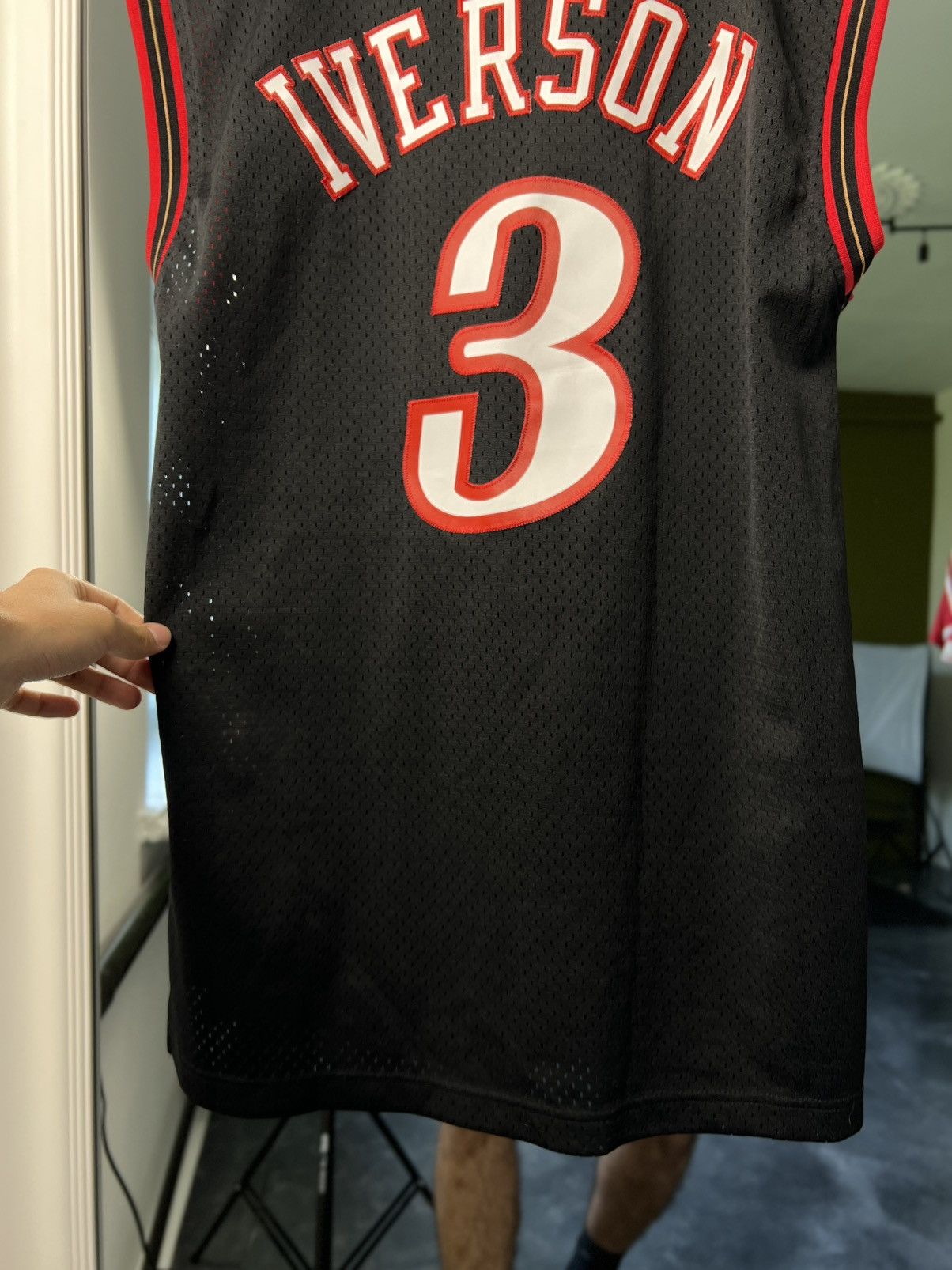 Adidas × NBA Adidas NBA Iverson #3 76ers Jersey Black Size S Size US S / EU 44-46 / 1 - 14 Thumbnail