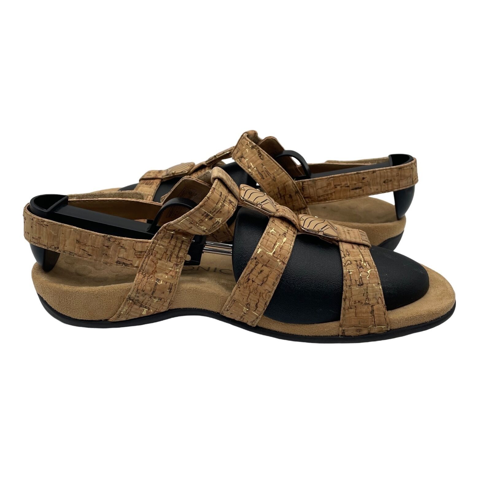 Vionic Vionic Amber 44 Sandals Orthaheel Ankle Strap Gold Cork 7 Size US 7 / IT 37 - 5 Thumbnail