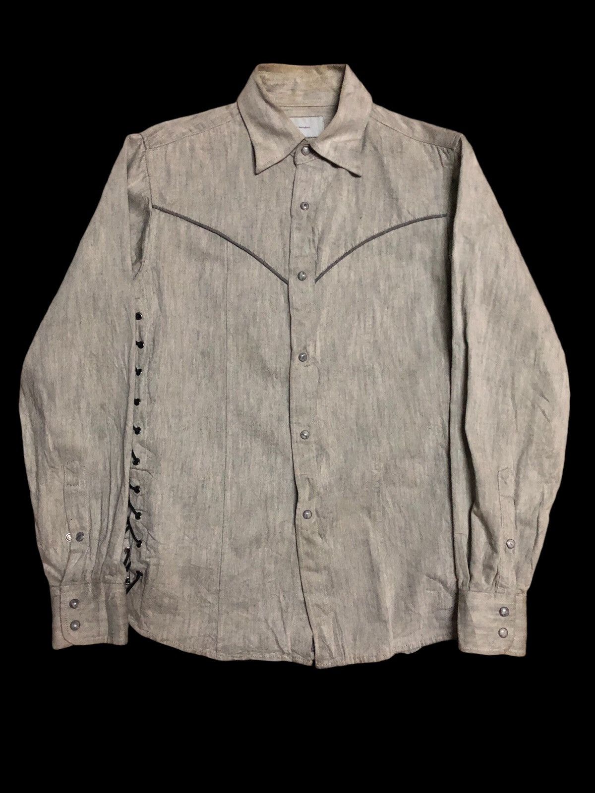 Hysteric Glamour × Japanese Brand Create Barefoot Drawstring Snap Button Ups Shirt Size US M / EU 48-50 / 2 - 1 Thumbnail
