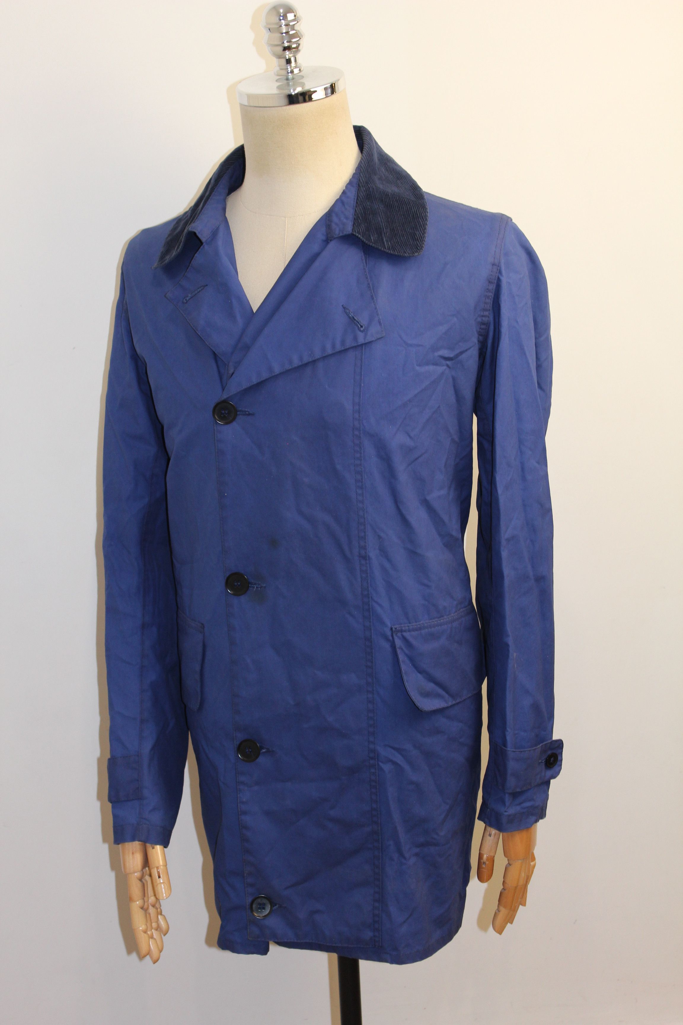 Barbour BARBOUR Norton&Sons Stanope Too Blue Trench Jacket Size US M / EU 48-50 / 2 - 2 Thumbnail
