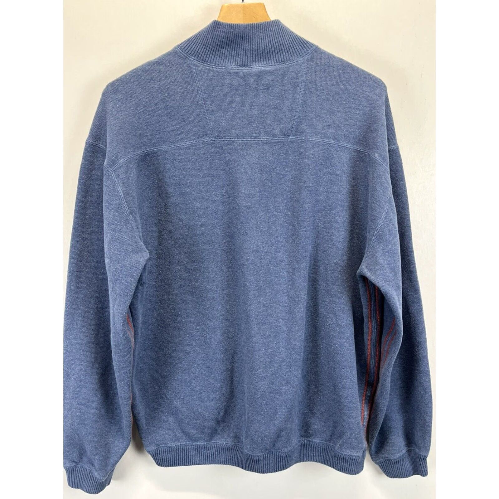 Tommy Bahama Tommy Bahama 1/4 Zip Pullover Sweater Mens XL Blue Contrast Stitching Size US XL / EU 56 / 4 - 2 Thumbnail