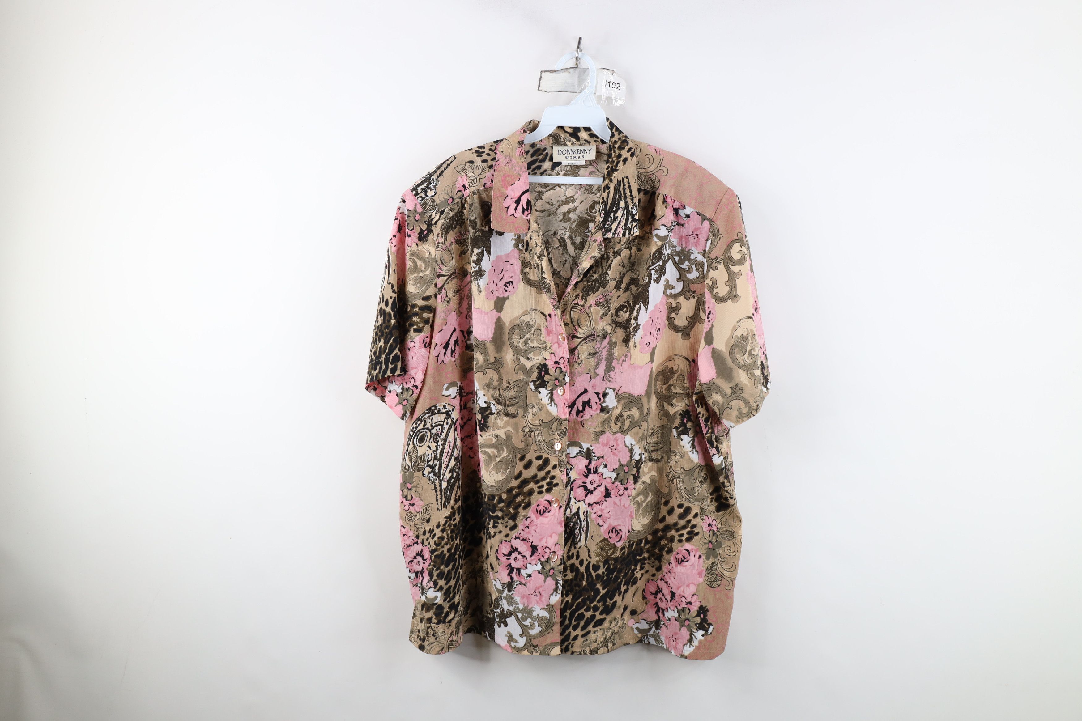 Vintage Vintage 90s Y2K Streetwear Babydoll Flower Knit Button Shirt Size XXL / US 16-18 / IT 52-54 - 1 Thumbnail