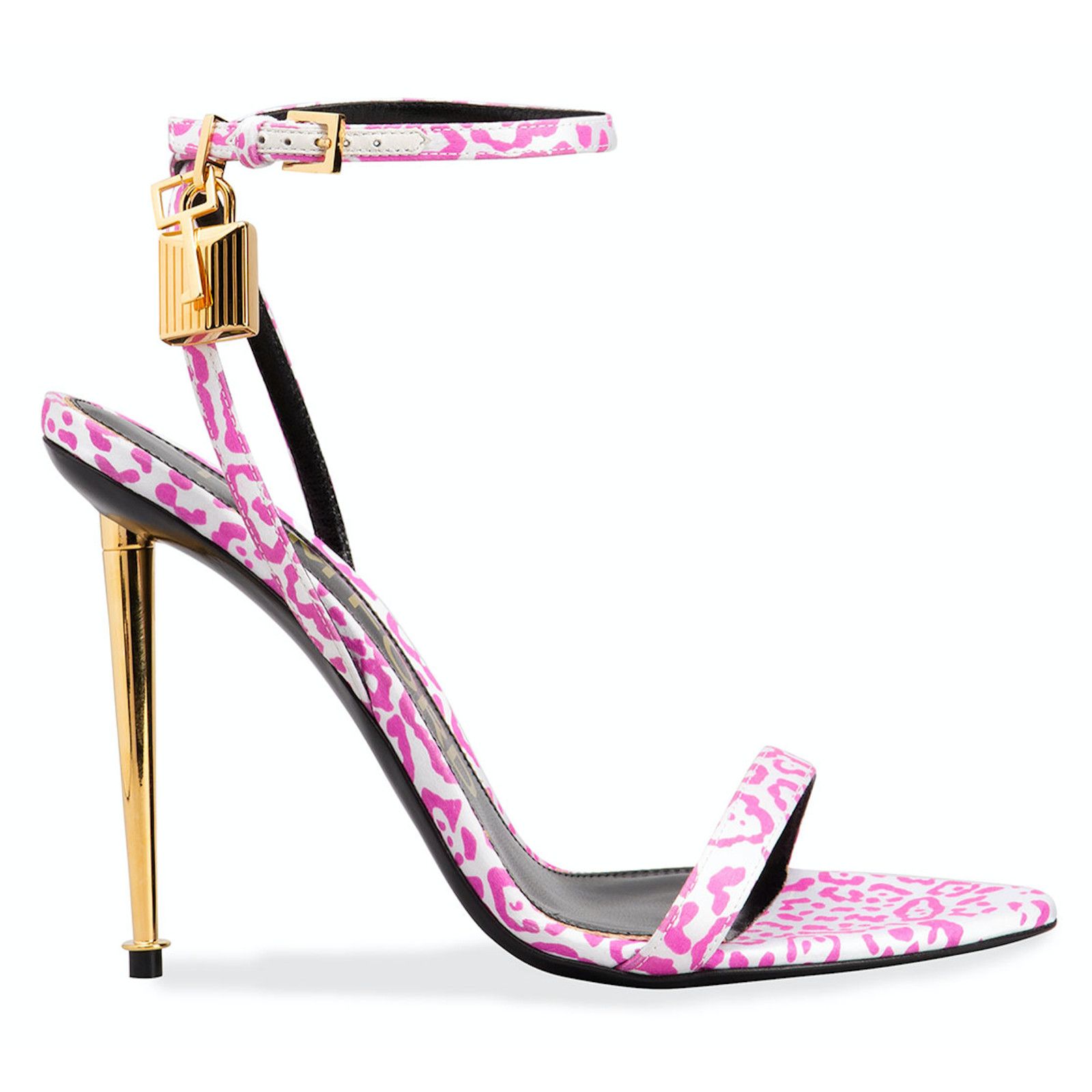 Tom Ford Padlock Animal Print Lock Ankle Strap Sandal Heel Pump 36.5 Size US 6.5 / IT 36.5 - 2 Thumbnail