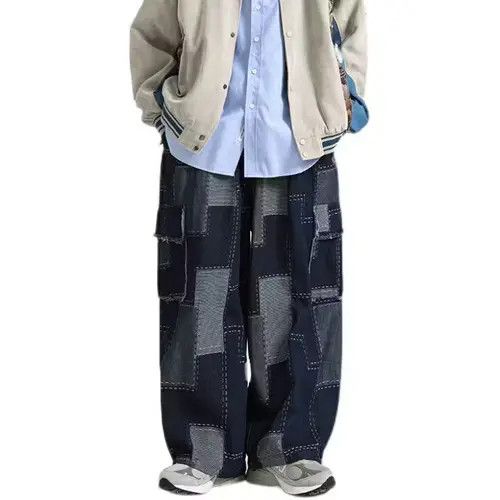 VIBE ripped damaged patch baggy pants Size US 32 / EU 48 - 3 Thumbnail