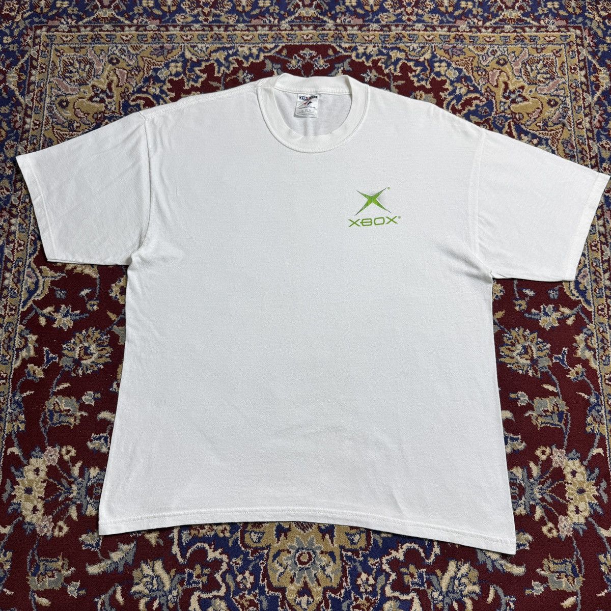 Vintage 2000s XBOX logo video game promo tee Y2K microsoft