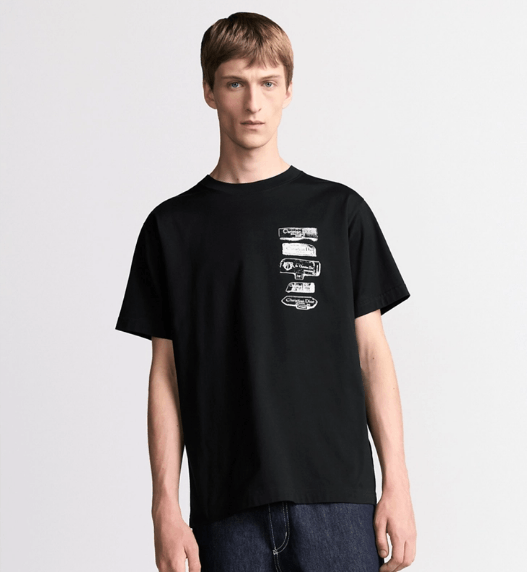 Dior o1w1db11025 513J69 Dior Archives Labels T-Shirt in Black Size US M / EU 48-50 / 2 - 3 Thumbnail