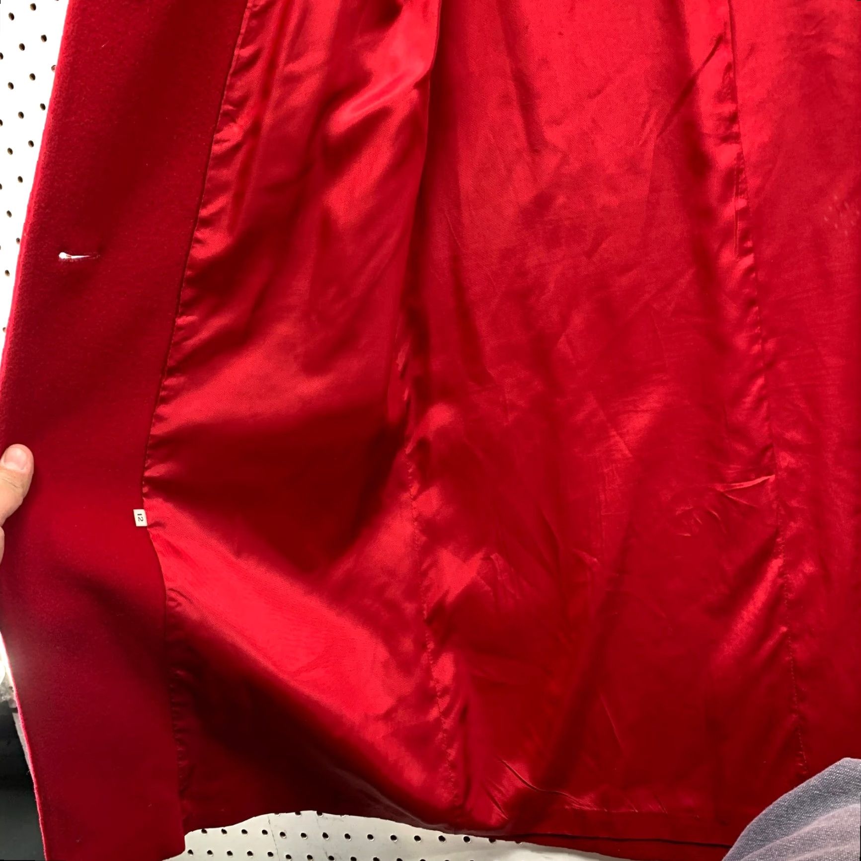 Vintage VINTAGE Manchester Coat Womens 12 Red Wool Overcoat | 100% Wool | Trench | Long Sleeve | Button Size XL / US 12-14 / IT 48-50 - 7 Thumbnail