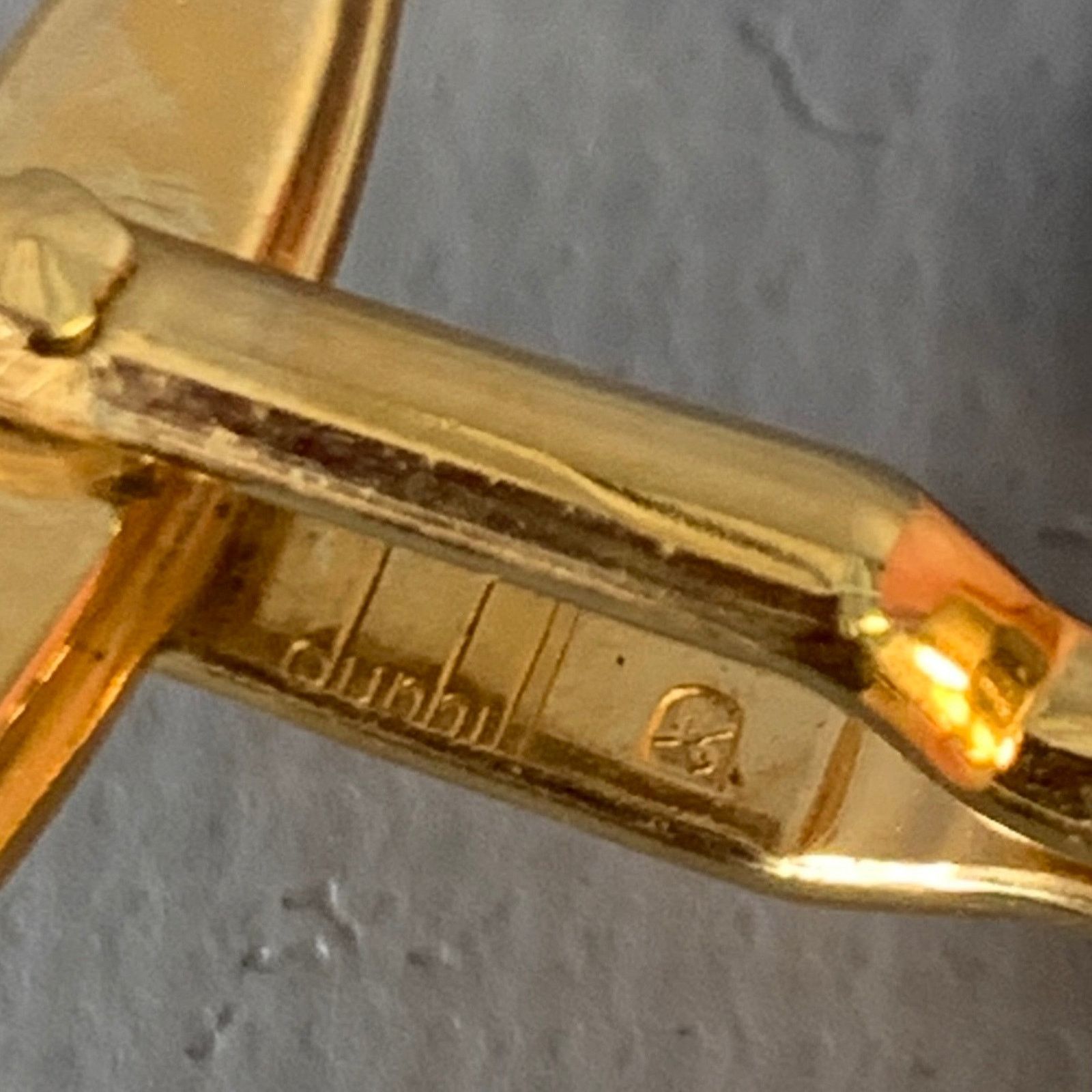 Alfred Dunhill DUNHILL Vintage Gold Silver Monogram Metal Cuff Links Size ONE SIZE - 3 Thumbnail