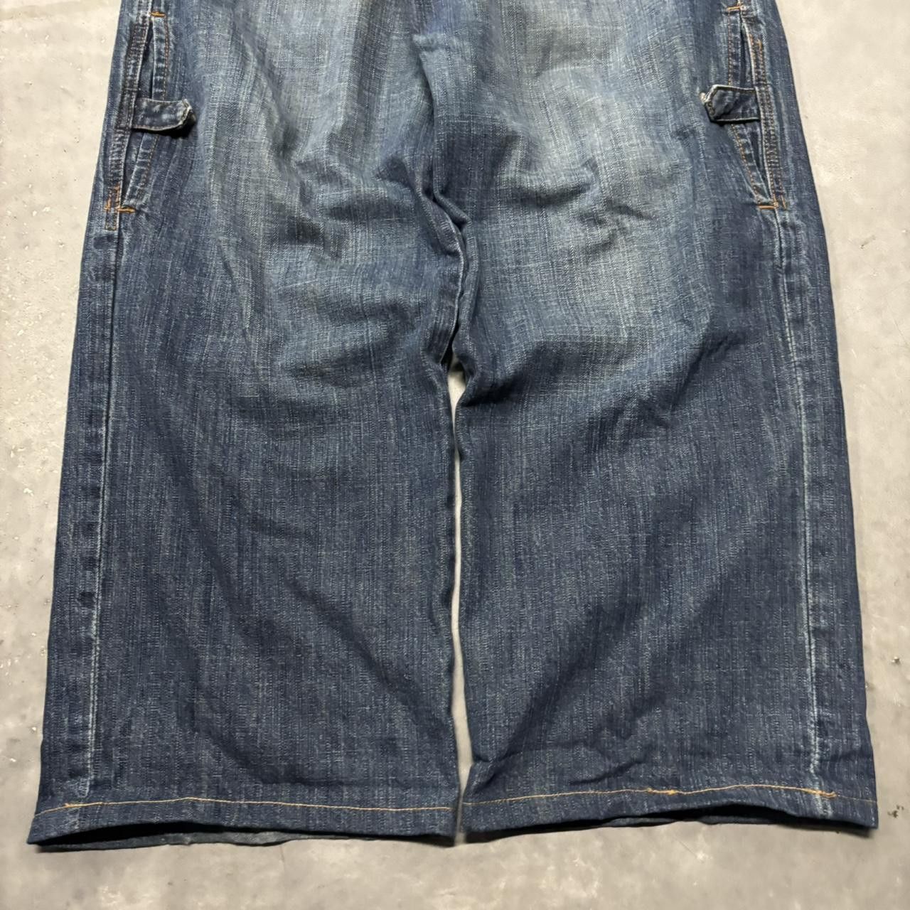 Japanese Brand × Vintage Crazy Vintage Y2K/2000s Baggy Grunge Dark Wash Rocawear Skater Style Denim Jeans! Size US 36 / EU 52 - 6 Thumbnail