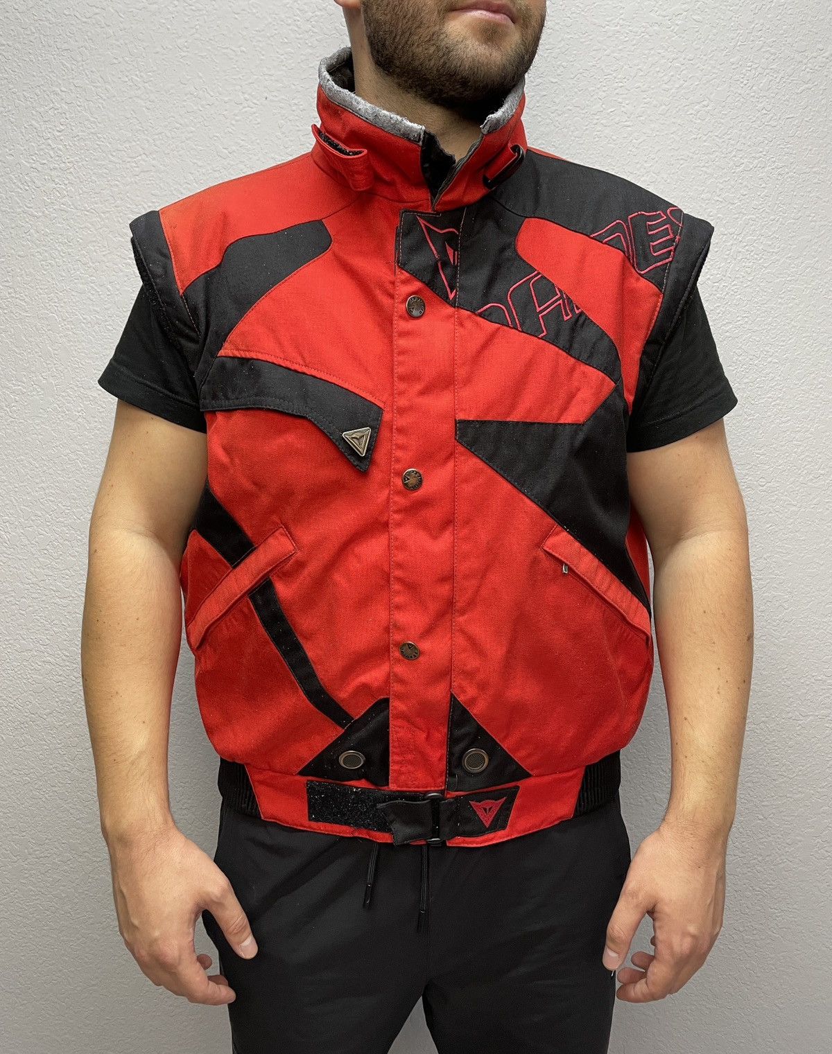 Dainese VTG ARCHIVAL DAINESE 2in1 MOTO NYLON LEATHER RACING JACKET Size US L / EU 52-54 / 3 - 12 Thumbnail