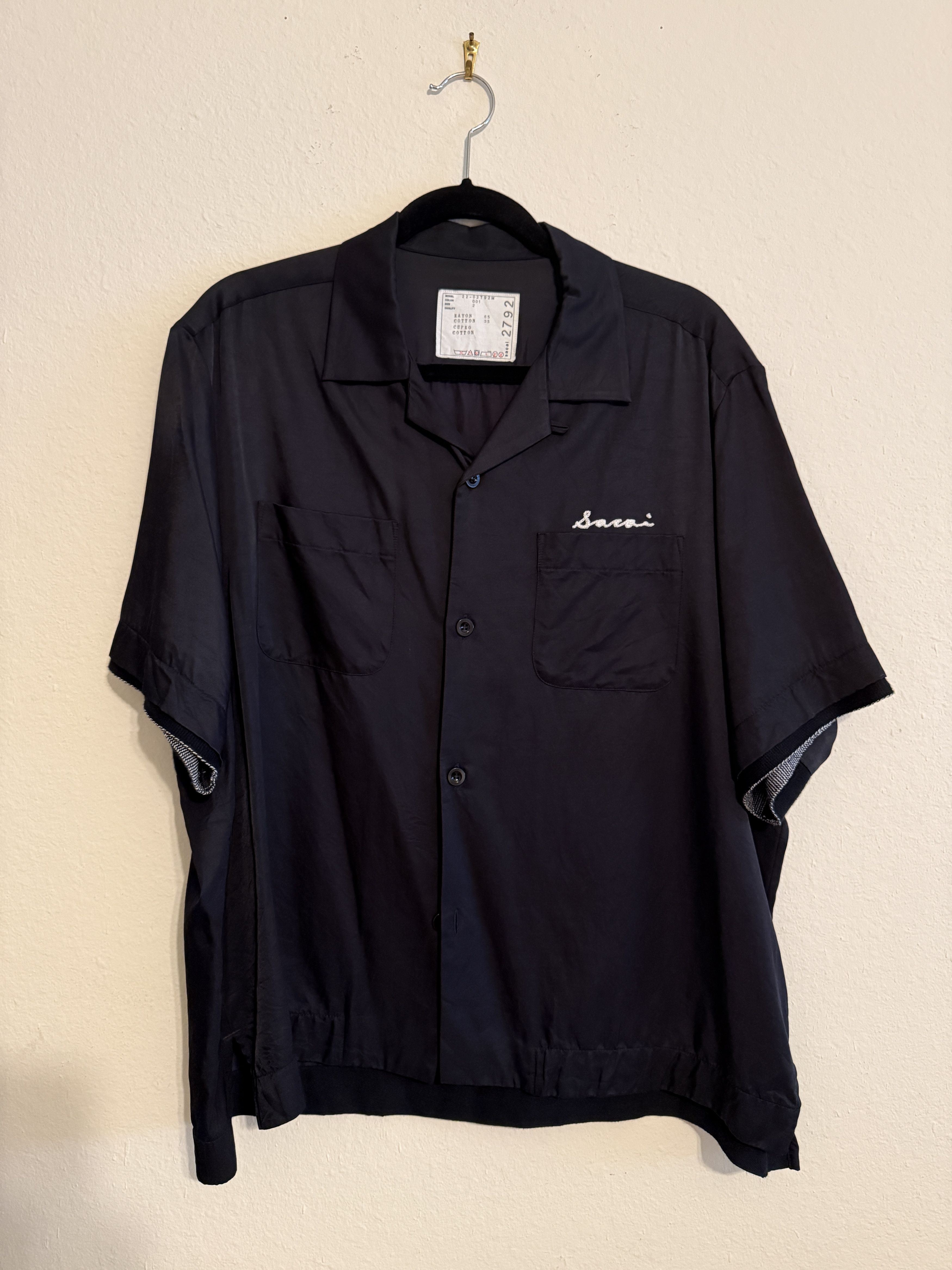 Sacai Sacai Cotton & Rayon Bowling Shirt Size US M / EU 48-50 / 2 - 1 Thumbnail