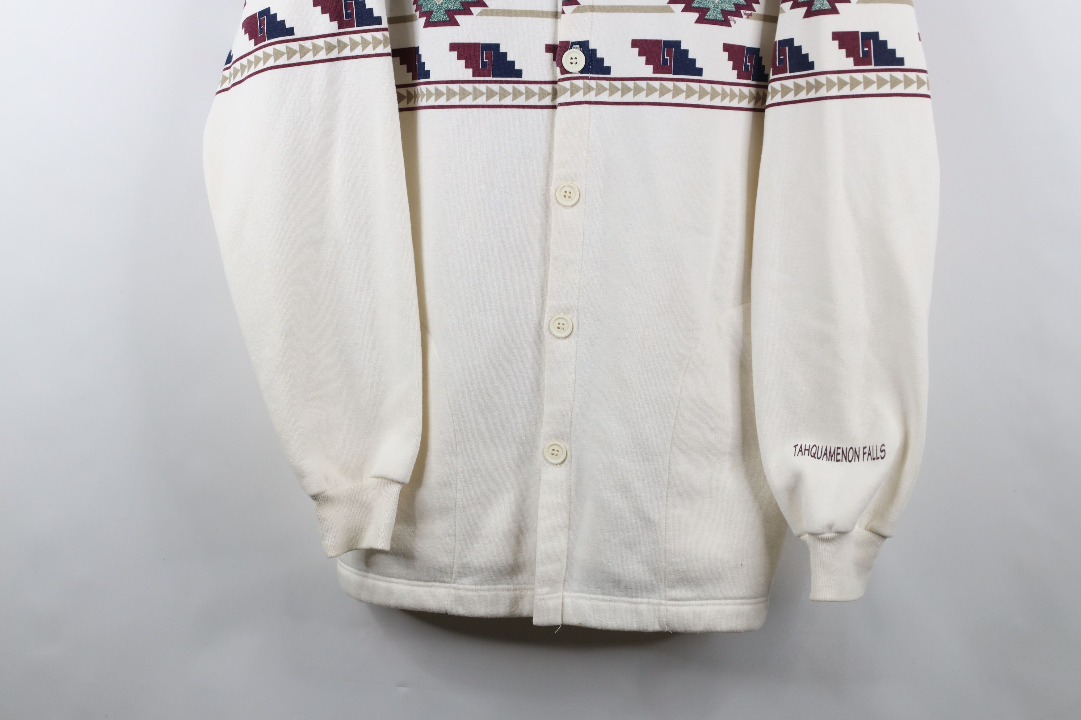 Vintage Vintage 90s Art Unlimited Over Print Cardigan Sweatshirt USA Size US L / EU 52-54 / 3 - 3 Thumbnail