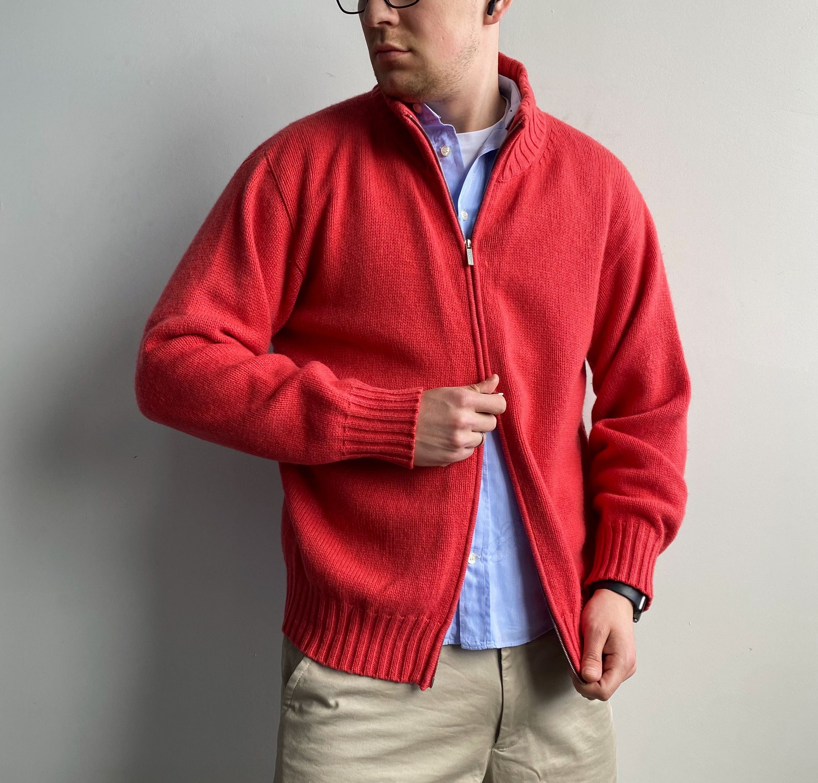 Colombo Lanificio Colombo 100% Cashmere Full Zip Cardigan Sweater Size US M / EU 48-50 / 2 - 1 Thumbnail