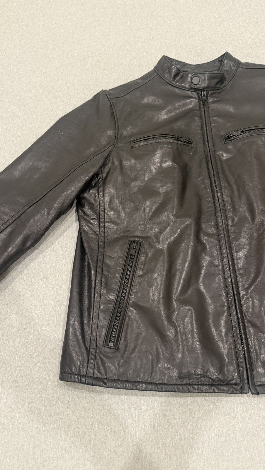 Tommy Hilfiger Tommy Hilfiger Racer leather jacket Size US M / EU 48-50 / 2 - 2 Thumbnail