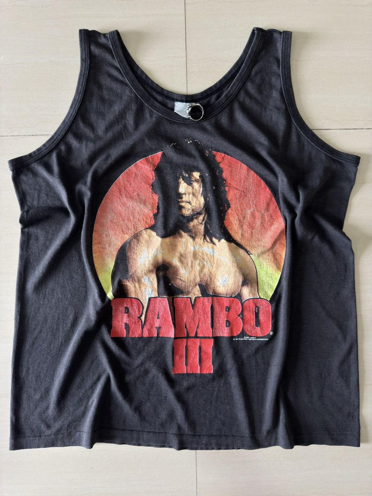 Vintage 1988 Rambo 3 III Movie Rocky Balboa Cobra 80s Stallone Shirt Size US XL / EU 56 / 4 - 3 Thumbnail