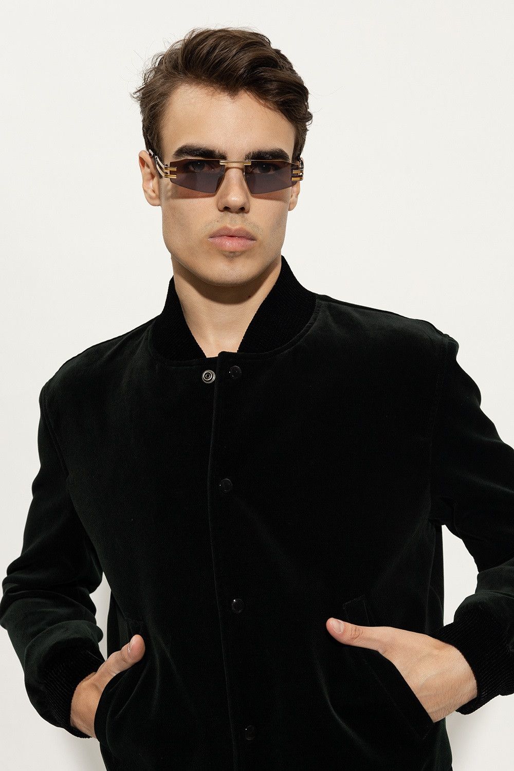 Balmain Balmain Women Sunglasses Gold Black Grey FIXE BPS-123A-54 Size ONE SIZE - 14 Thumbnail