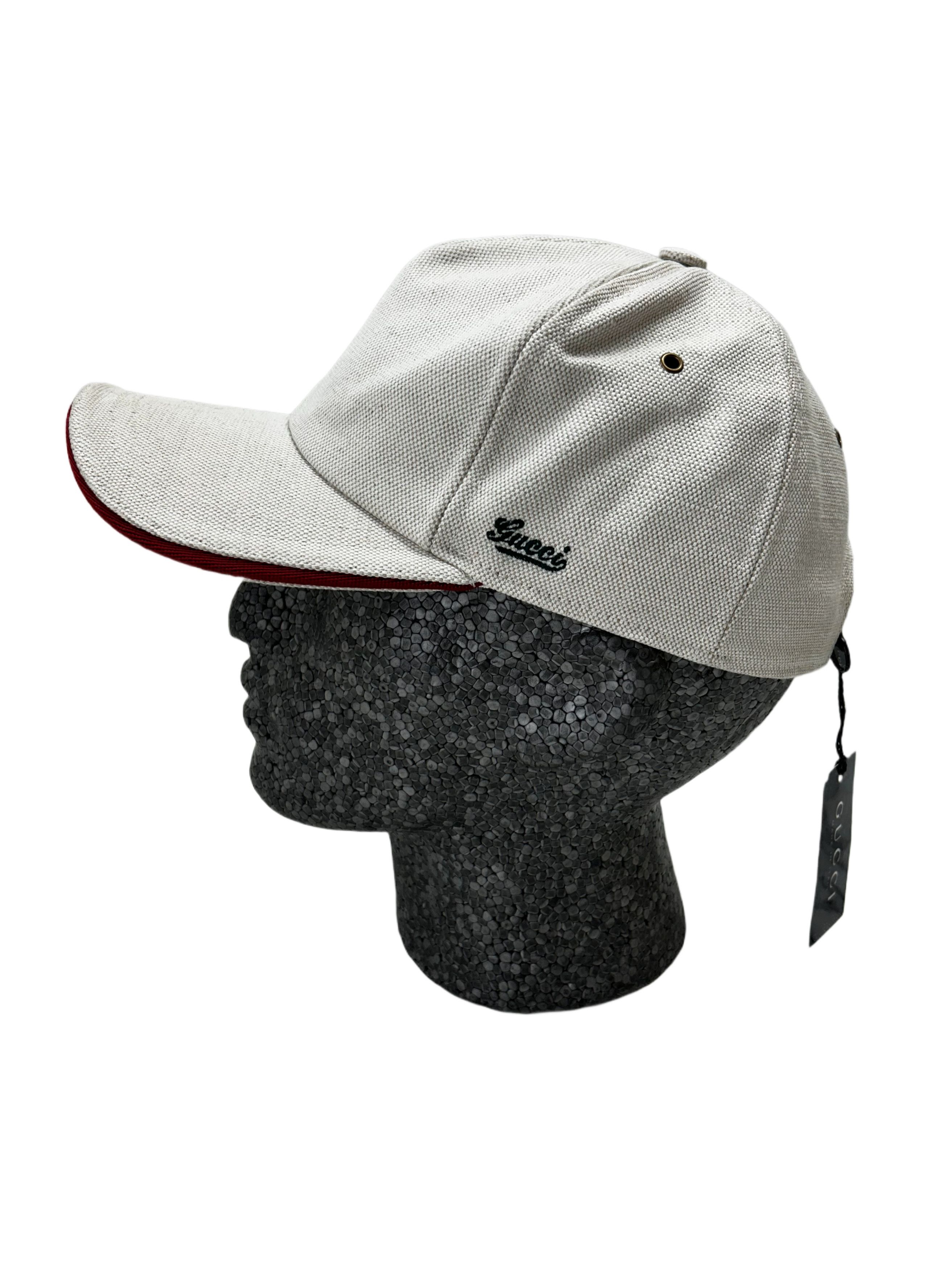 Gucci Gucci Off White Velcro 'Snap Back' Style Baseball Cap Size 36 - 3 Thumbnail
