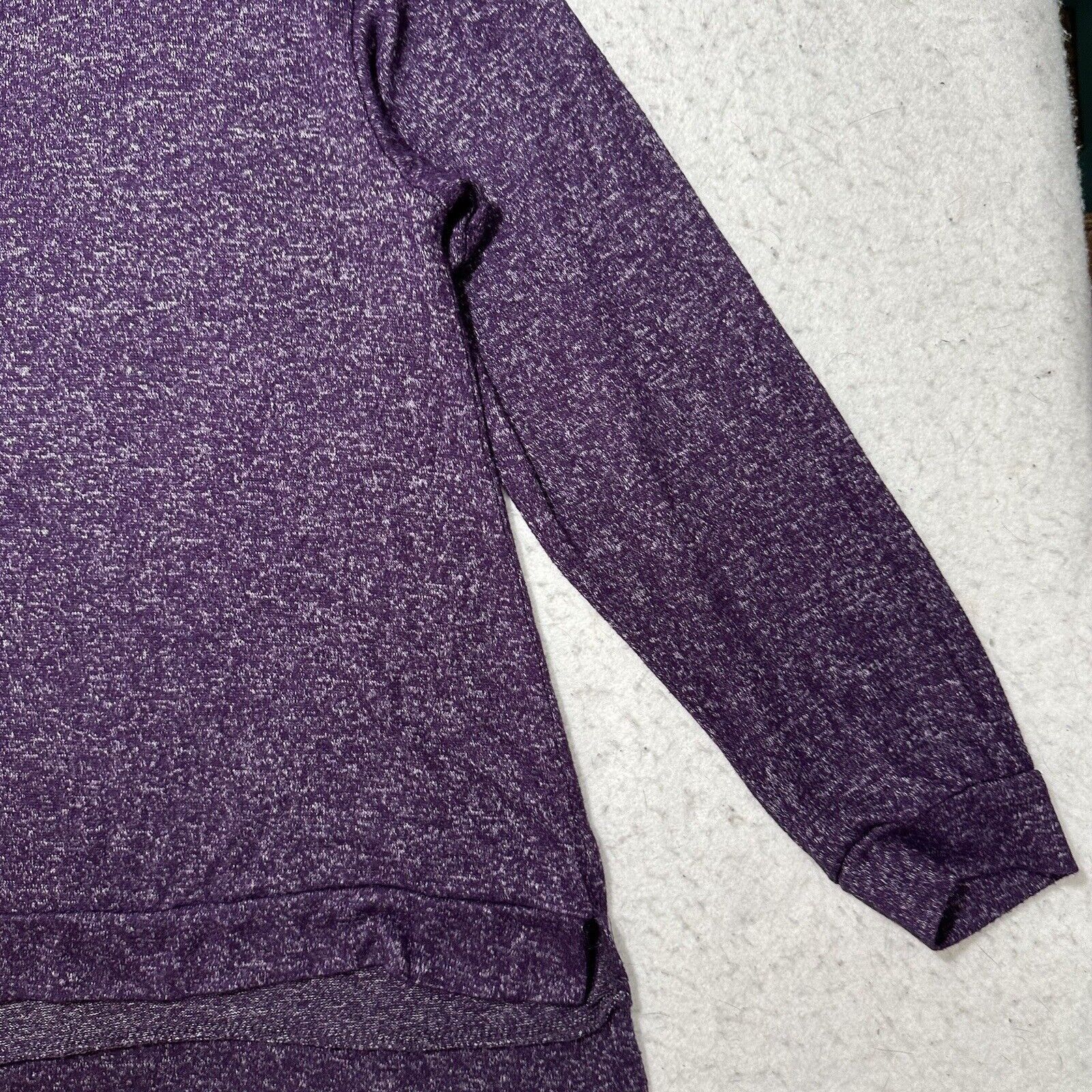 Other a.n.a XL Purple V-Neck Black Lace Up Back T Shirt Soft Top Size XL / US 12-14 / IT 48-50 - 5 Thumbnail